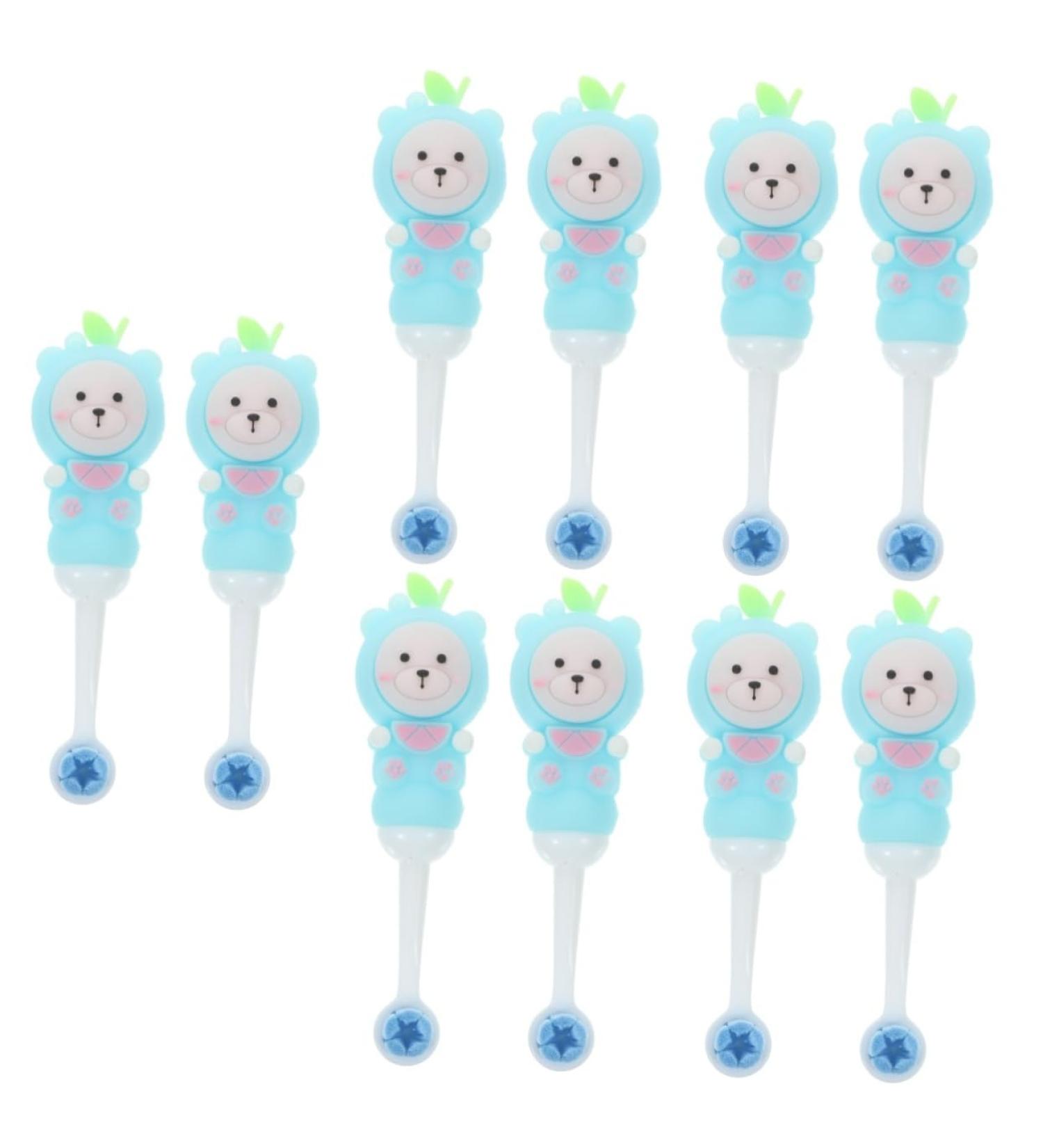 Ipetboom 10 Pcs Children's Toothbrush Set - Soft Bristle Travel Toothbrushes for Kids | Bulk Toothbrushes & Accessories for Toddlers - Buy Online on GoSupps.com