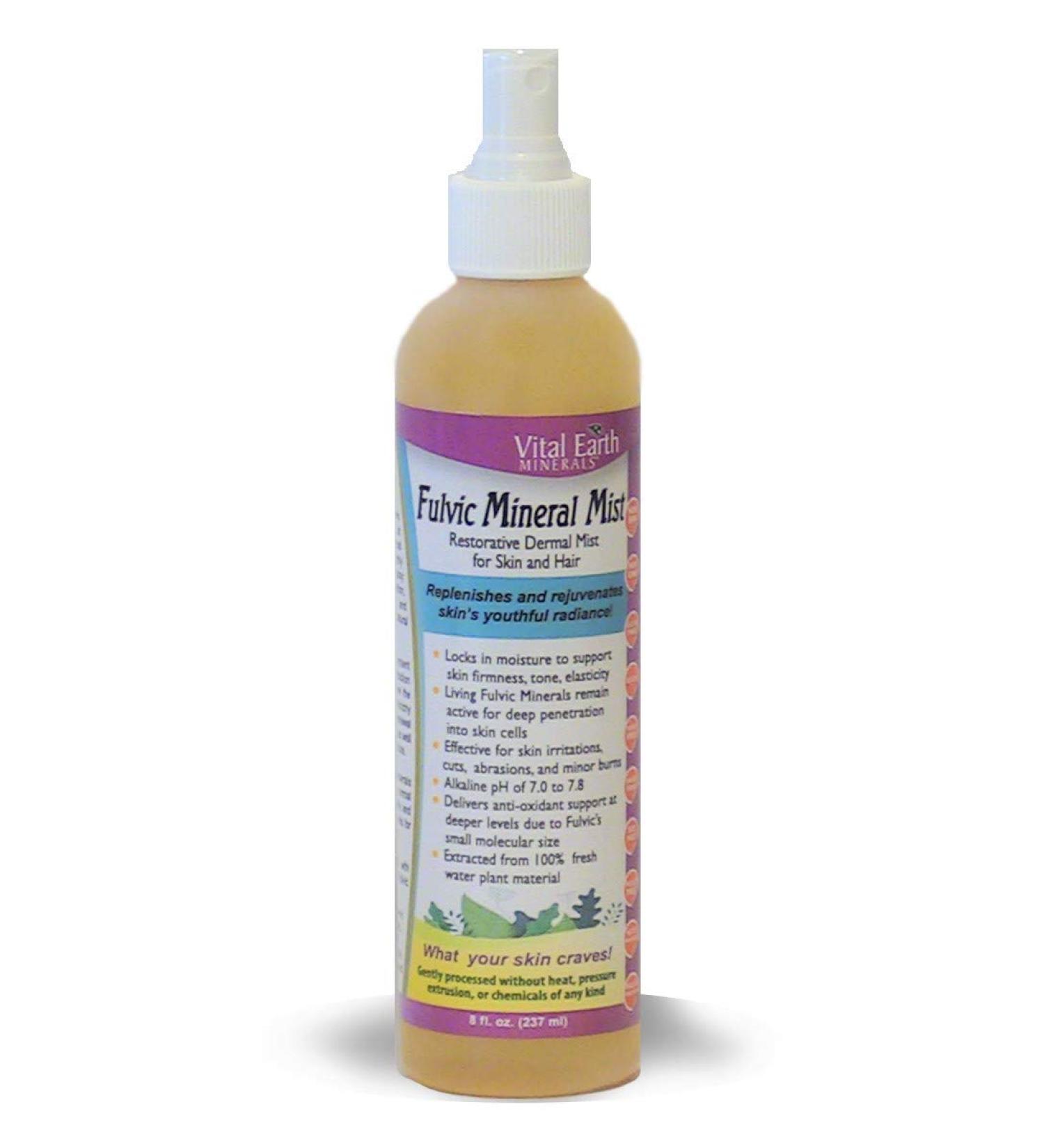 Vital Earth Minerals Mineral Mist 8 fl. oz. - Ionic Fulvic Trace Mineral Spray for Skin and Hair - Buy Online on GoSupps.com