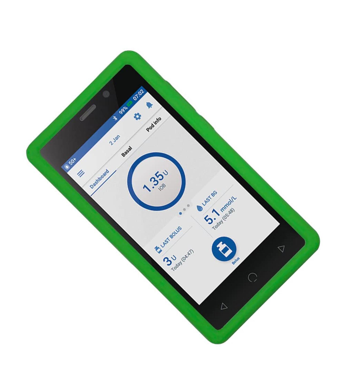 New Premium Silicone Case for Omnipod Dash PDM (Personal Diabetes Manager) (Green)