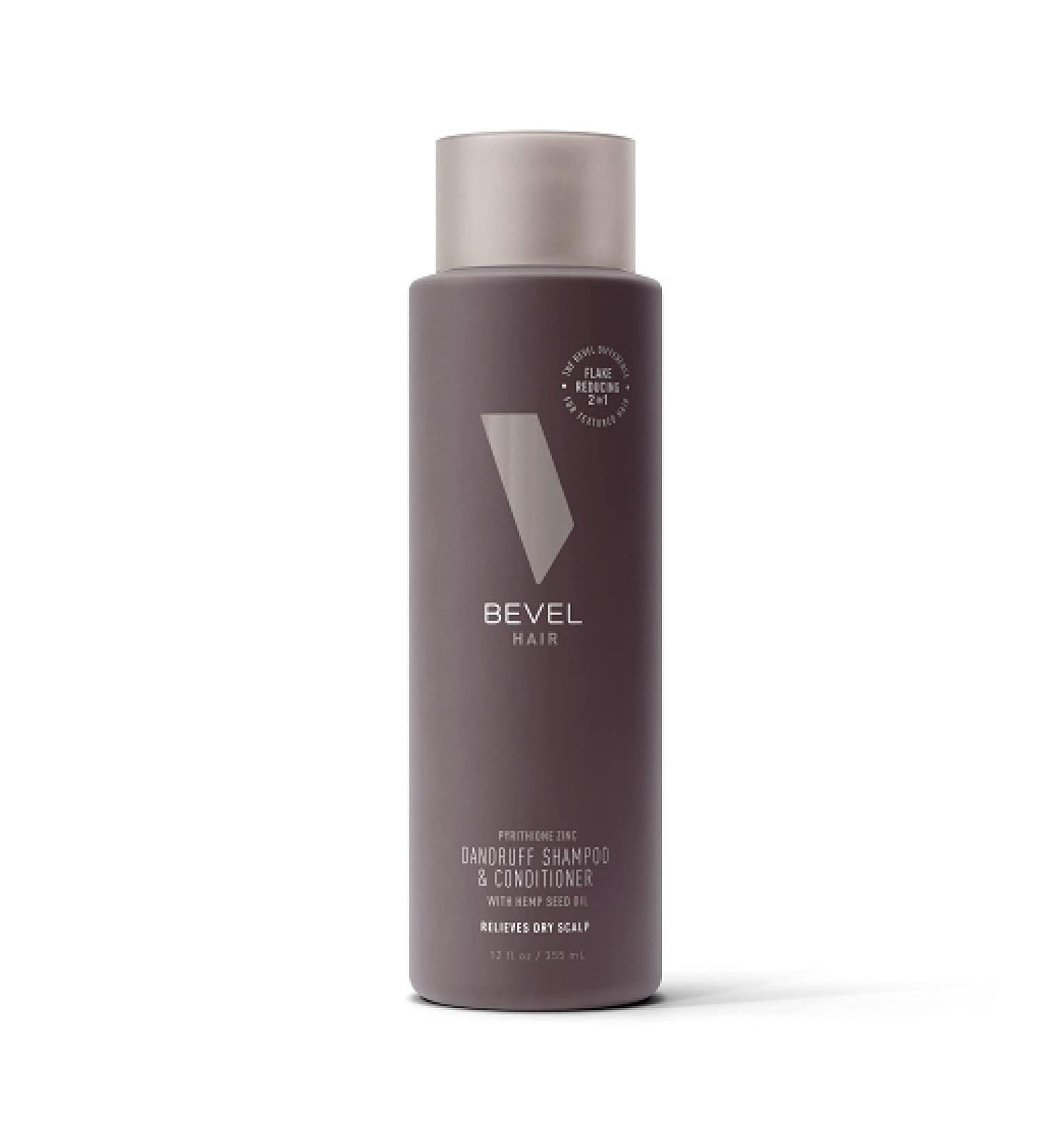 Bevel 2-in-1 Anti Dandruff Shampoo and Conditioner with Hemp Seed & Pyrithione Zinc 12 oz - 2n1 Shampoo & Conditioner - Buy Online on GoSupps.com