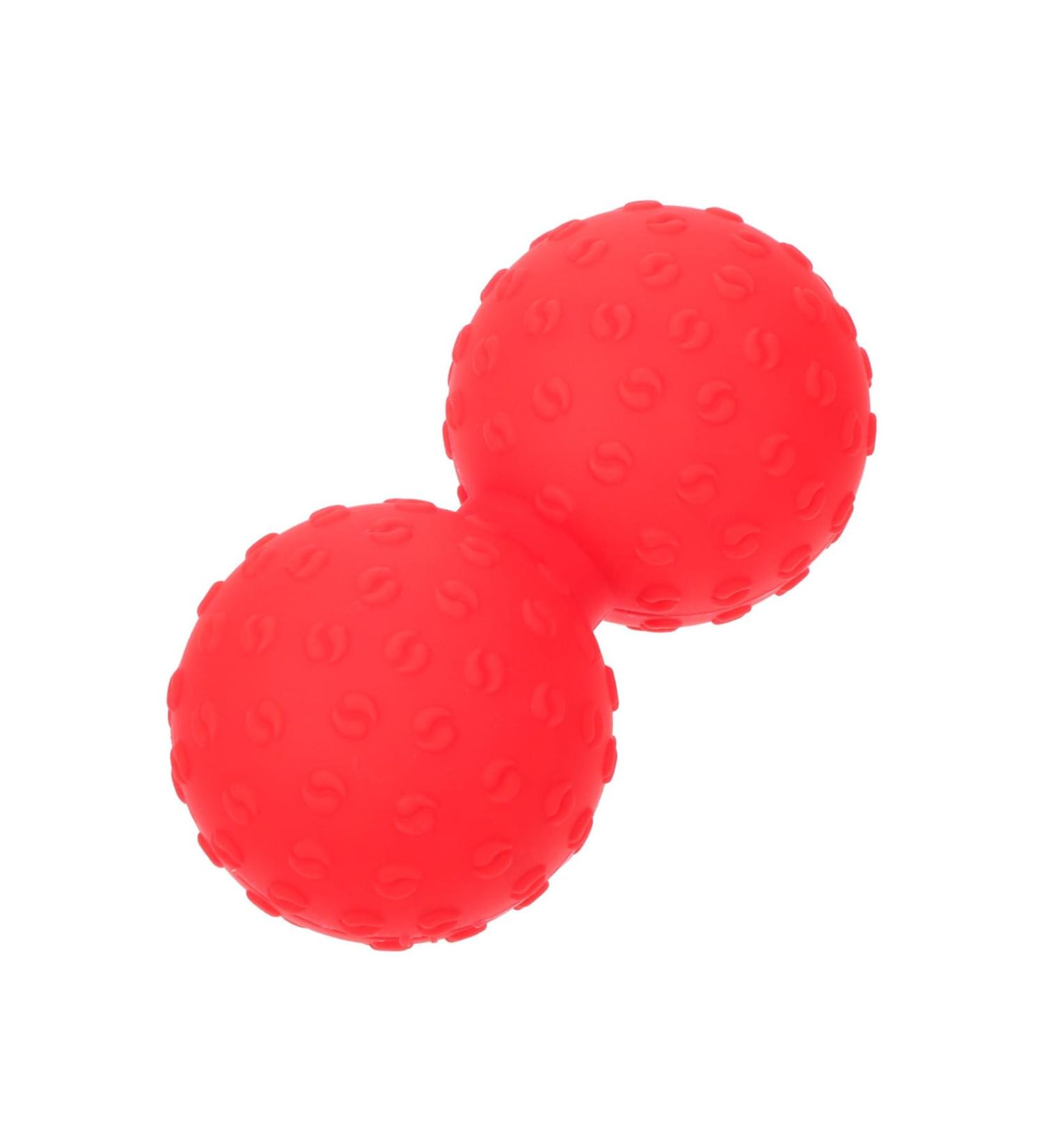 Yoga Massage Ball - Peanuts Silica Gel 12x6.3cm | Red Manual Yoga Ball for Deep Tissue Relief - Buy Online on GoSupps.com