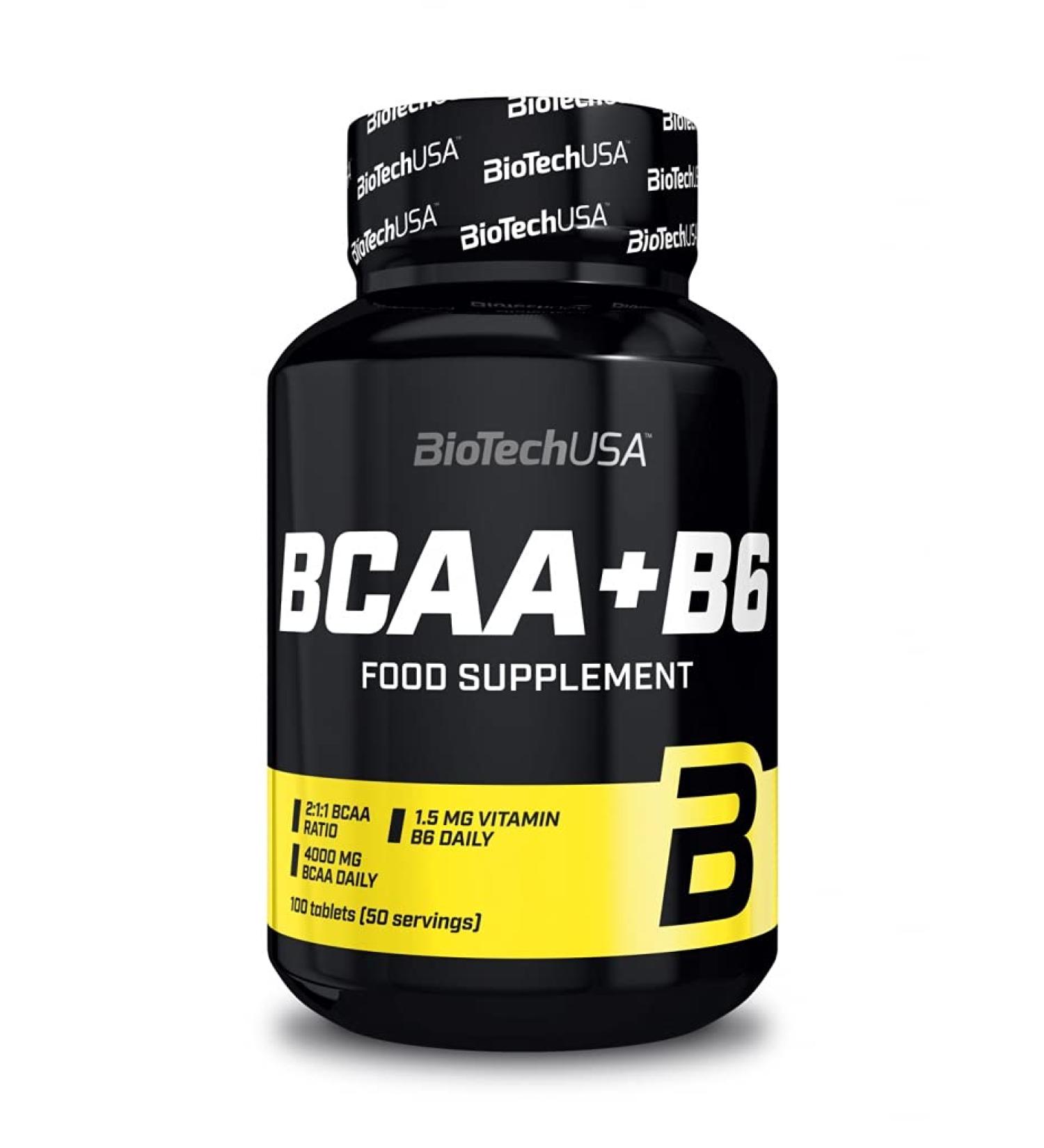 Biotech USA BCAA + B6 Tabletten (100 Tabletten Dose) - Buy Online on GoSupps.com