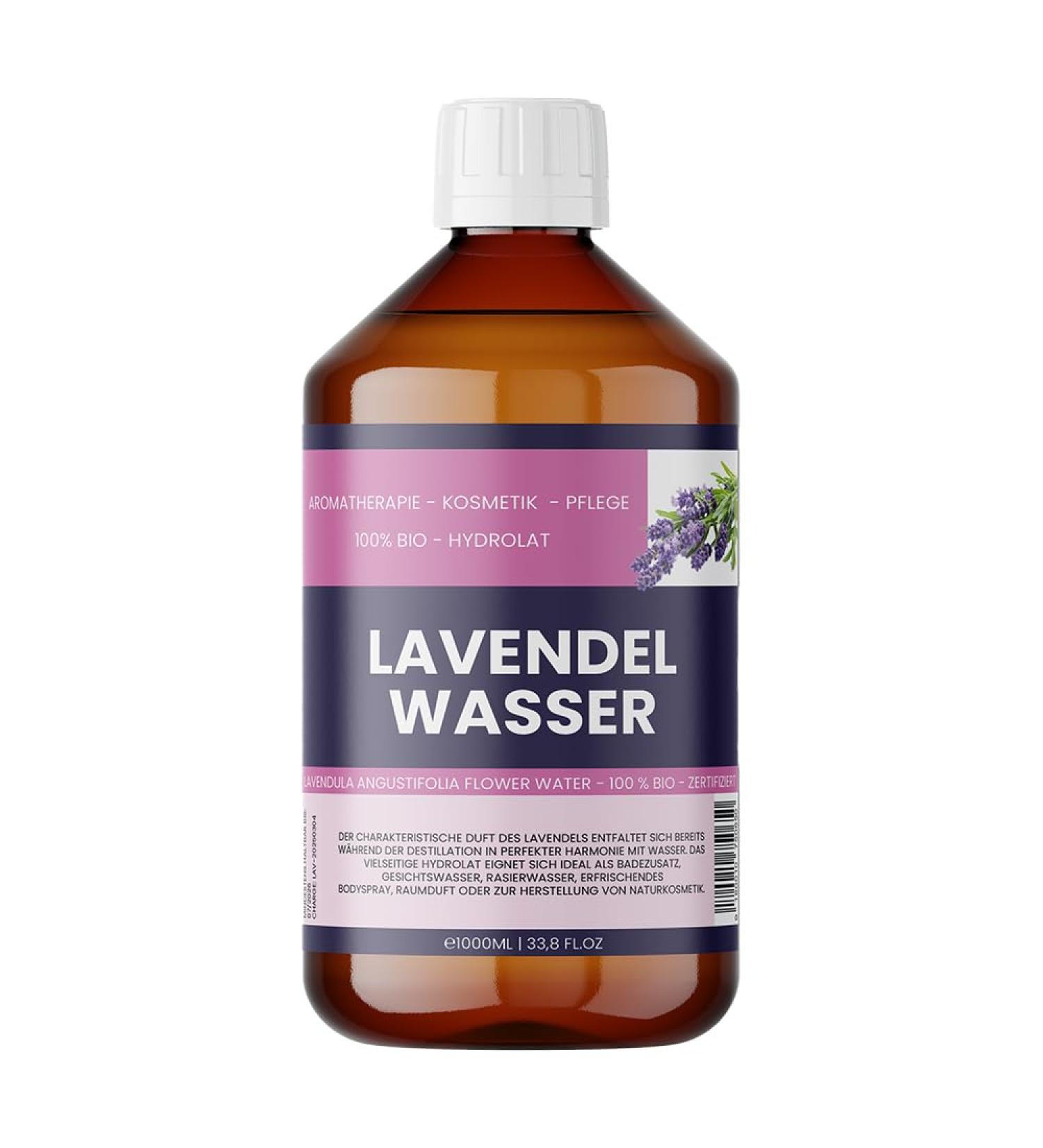  Nakobe Organic Lavender Hydrosol - 1000ml - Organic Lavender Water - 100% Natural - Skin Care - Buy Online on GoSupps.com