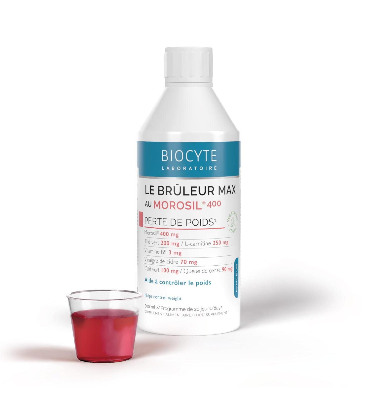 BIOCYTE Morosil Format Liquide Go t Cerise - Morosil 400mg Vinaigre De Cidre Vitamine B5 & Th Vert - Programme 20 Jours - Buy Online on GoSupps.com