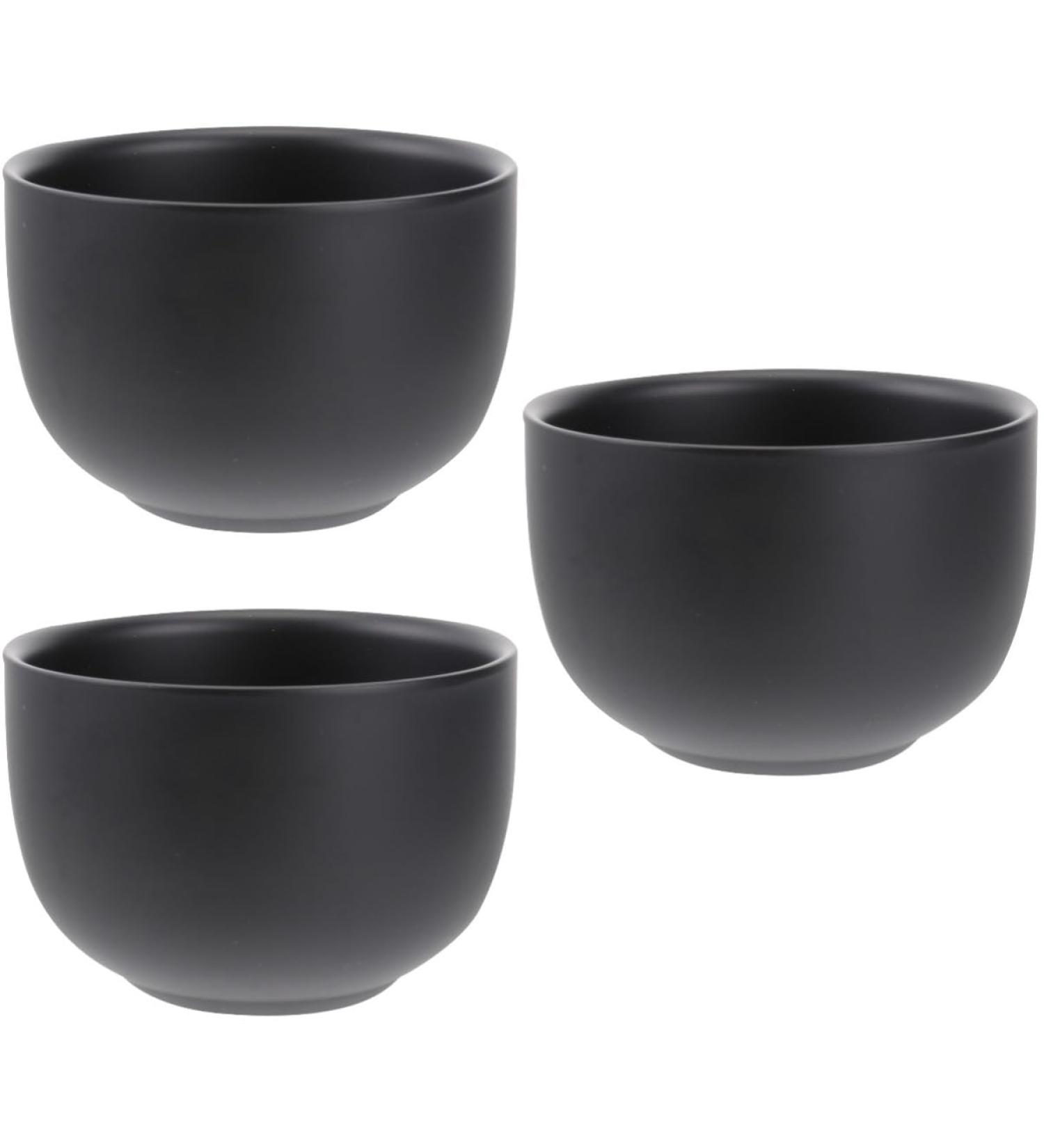 Frcolor 3pcs Stainless Steel Shaving Soap Shells - Razor Storage Men's Grooming Essentials - 7x7cm Black - Buy Online on GoSupps.com