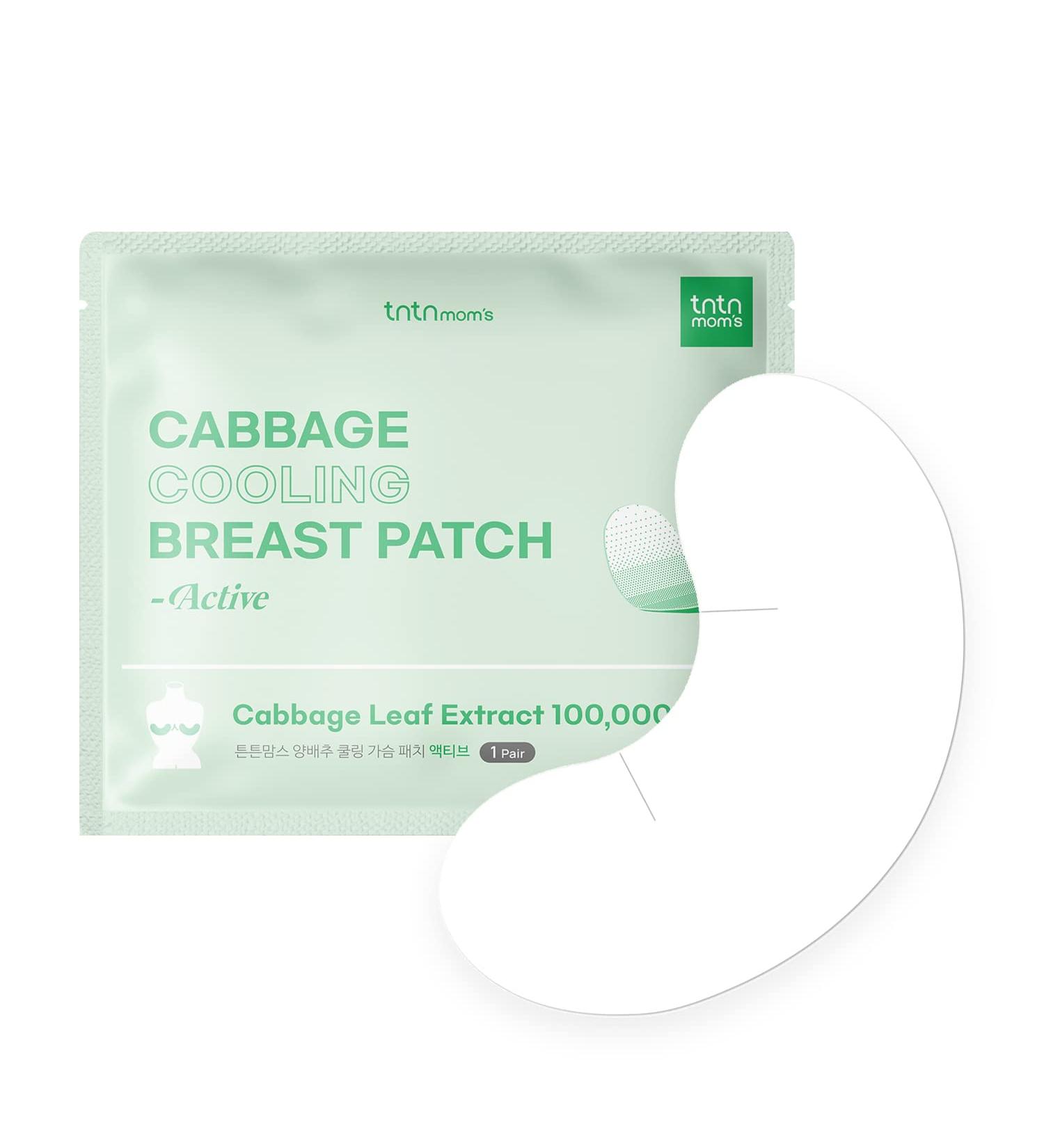 TNTN MOM'S Cabbage Cooling Breast Patch Active (4EA) | Stop Lactation & Breastfeeding Pain Relief - Buy Online on GoSupps.com