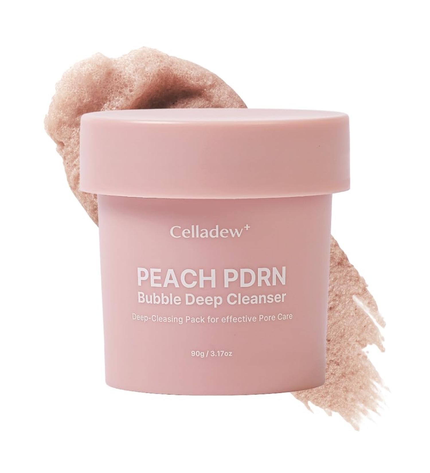 CELLADEW Peach PDRN Bubble Deep Cleanser with Succinic Acid Facial Cleanser for Sensitive Skin Korean Skincare (3.17 fl.oz.) - Buy Online on GoSupps.com