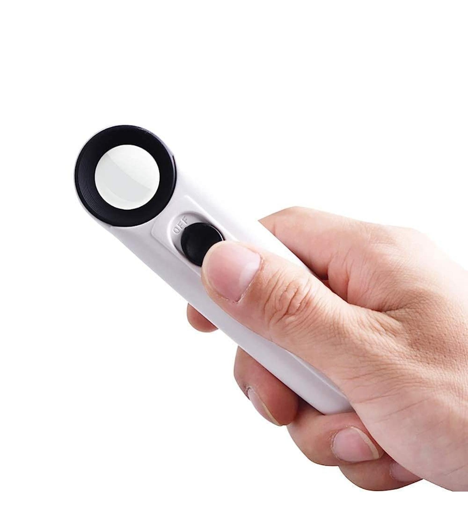 Led Large Handheldmagnifying Glass 40 Times The Large Size Lighting Magnifying Glass for Reading Inspection and Exploration of Hobbies and Currency Detection Magnifier/Black Comfortable Anniversary - Buy Online on GoSupps.com