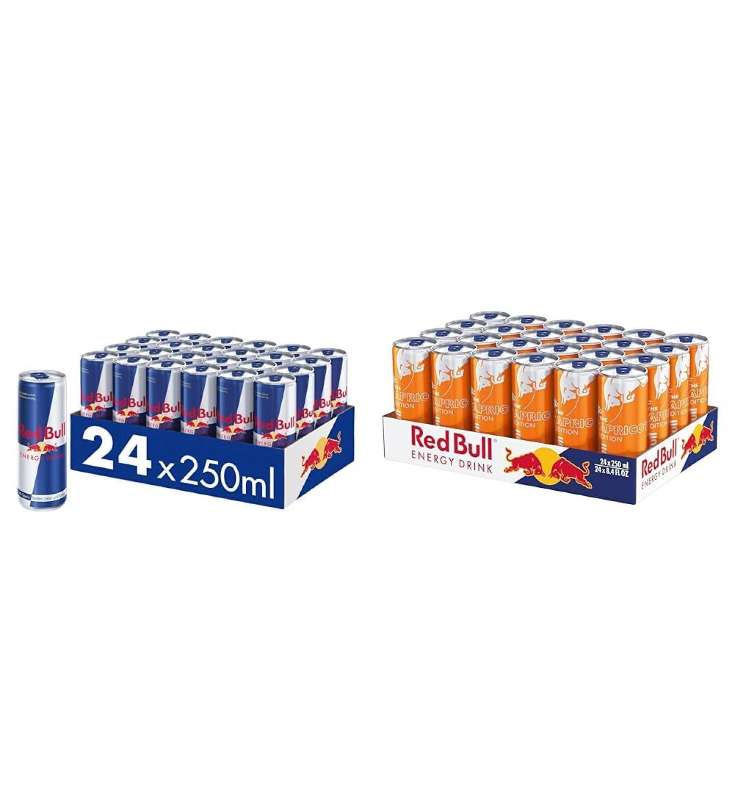 Buy Red Bull Energy Drink Set - 24 Palette Doses (250ml) + Apricot Edition - International Shipping - Buy Online on GoSupps.com