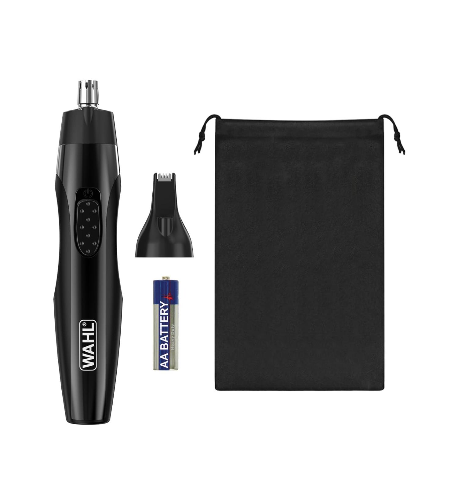 WAHL 2 in 1 Detail Trimmer Ear Nose & Precision Trimmer for Facial Hair Battery Powered Washable Heads Comfort Grip Travel Case Durable Washable Heads - Buy Online on GoSupps.com