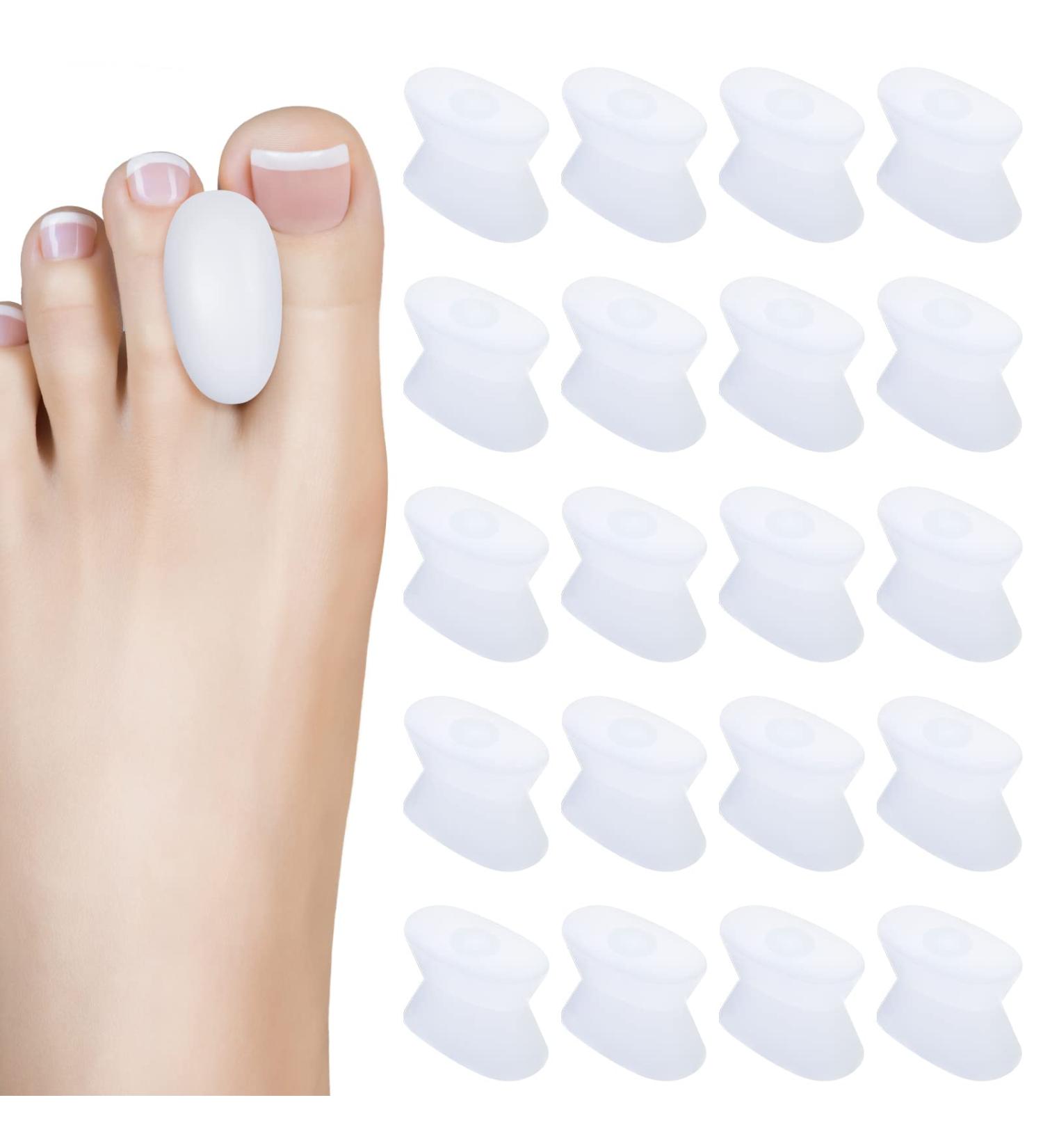 20 Pack Gel Toe Separators & Spacers for Bunion Correction - Small Size 0.75 Inch - Toe Straightener & Spreader for Men and Women - Buy Online on GoSupps.com