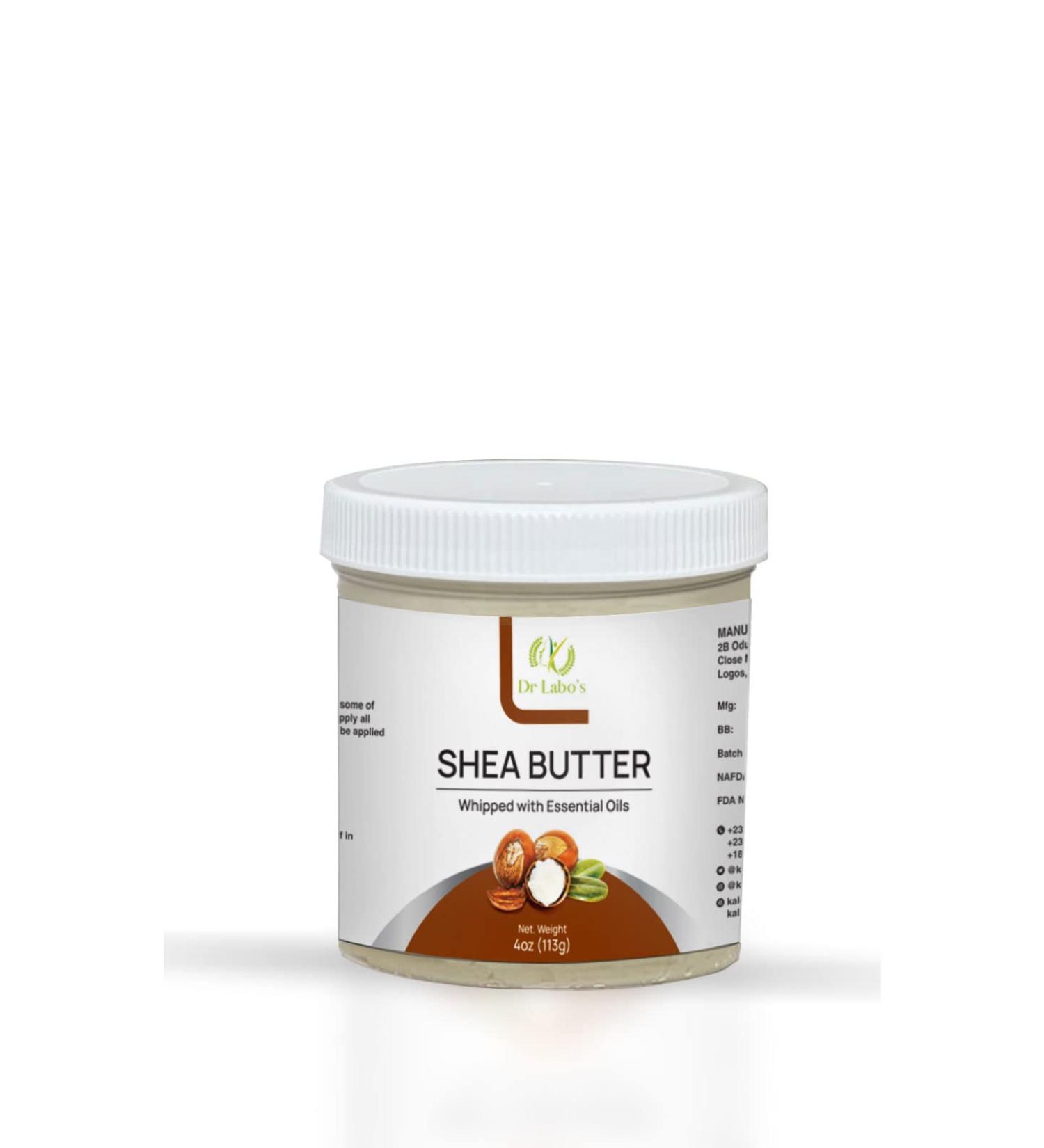 Buy DR LABO S Shea Butter Whipped with Essential Oils - Raw Unrefined African Shea Butter for Skin Hair & Nails | International Shipping - Buy Online on GoSupps.com