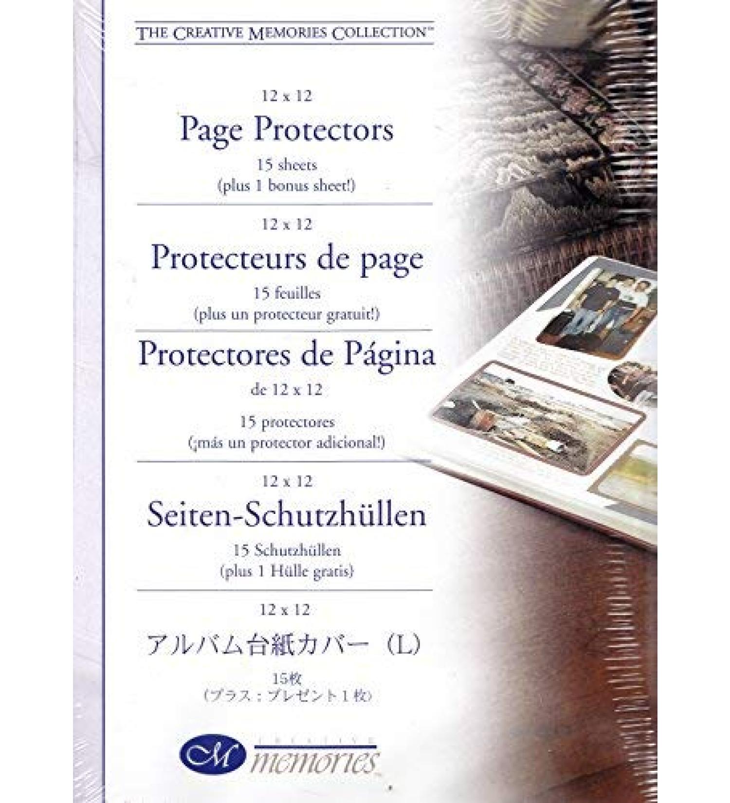 Creative Memories - 12x12 White Scrapbook Page Protectors 15 Sheets Plus 1 Bonus Sheet