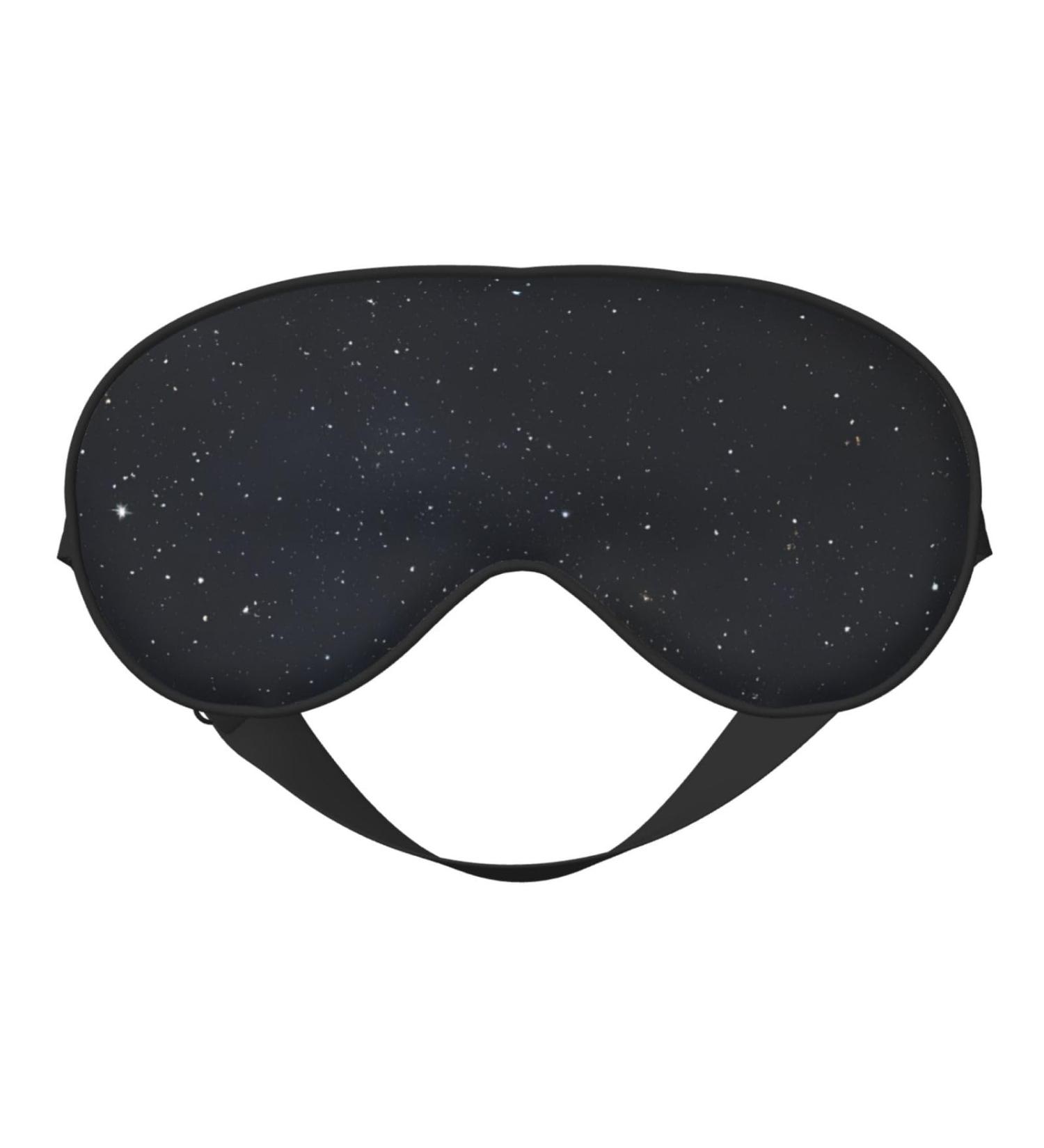 Premium Black Glitter Sleep Mask | Reusable Soft Eye Covers for Men & Women | Ideal for Travel Camping & Better Sleep - Buy Online on GoSupps.com