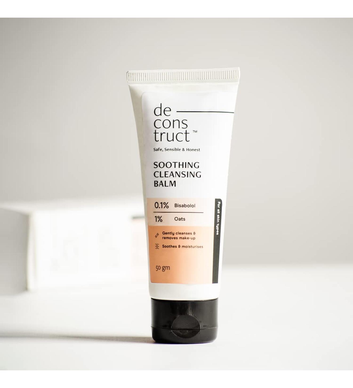 SH de_construct Soothing Cleansing Balm | Gentle Makeup Remover | Calming & Moisturizing Formula (50g) - International Shipping Available - Buy Online on GoSupps.com