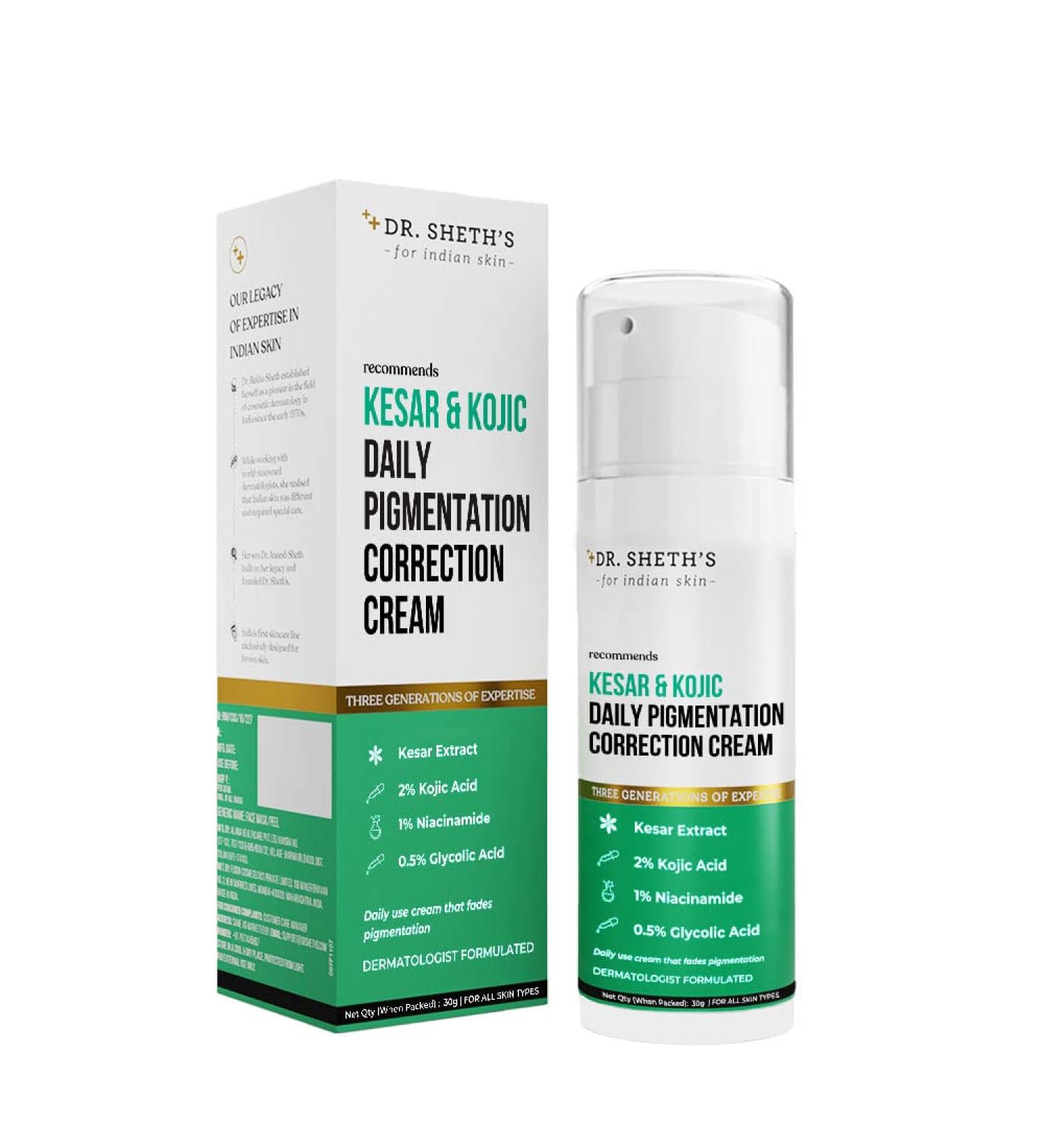 Dr. Sheth's Kesar Face Cream - Lightweight Non-Greasy All Skin Types - 30G for Men & Women | International Shipping - Buy Online on GoSupps.com