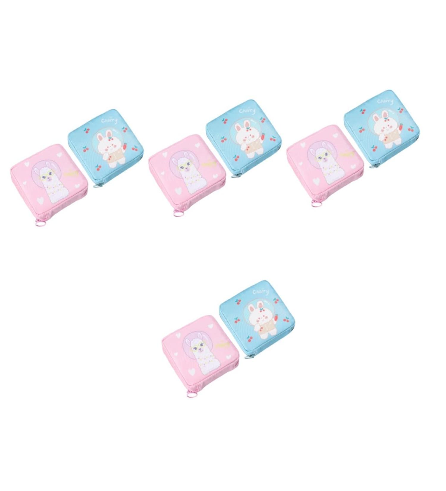 Healeeved 8 Stk Aunt's Towel-Keeping Bag for Teen Girls | Period Pockets Small Tie Pocket 600D Oxford Fabric 4 Colors - 12.5x12.5cm - Buy Online on GoSupps.com