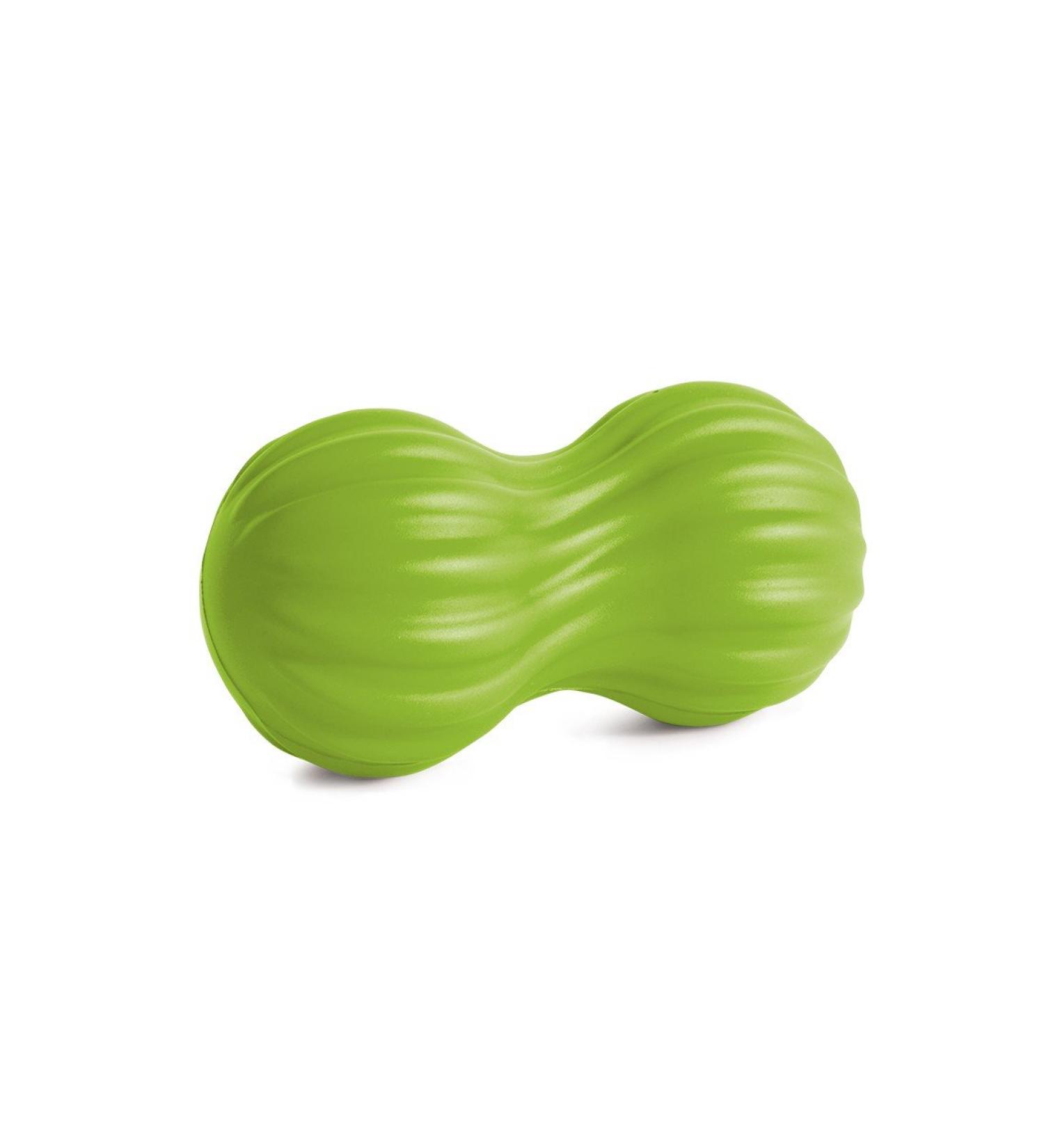 PINOFIT Fascia Duoball Wave - Fascia ball for massage & regeneration of the muscles in the neck and back - Massage ball (Lime)