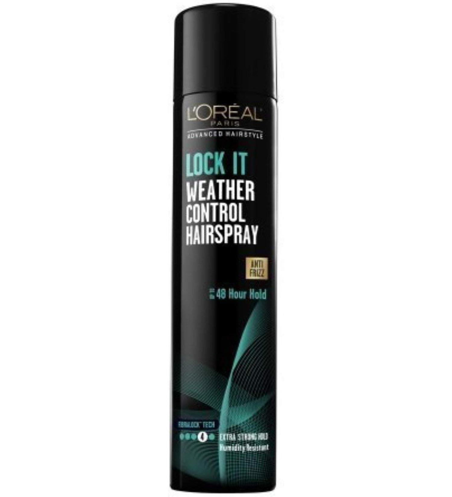 L'Oreal Advanced Hairstyle Lock It Weather Control Hair Spray Extra Strong Hold 8.25 oz (Pack of 7)