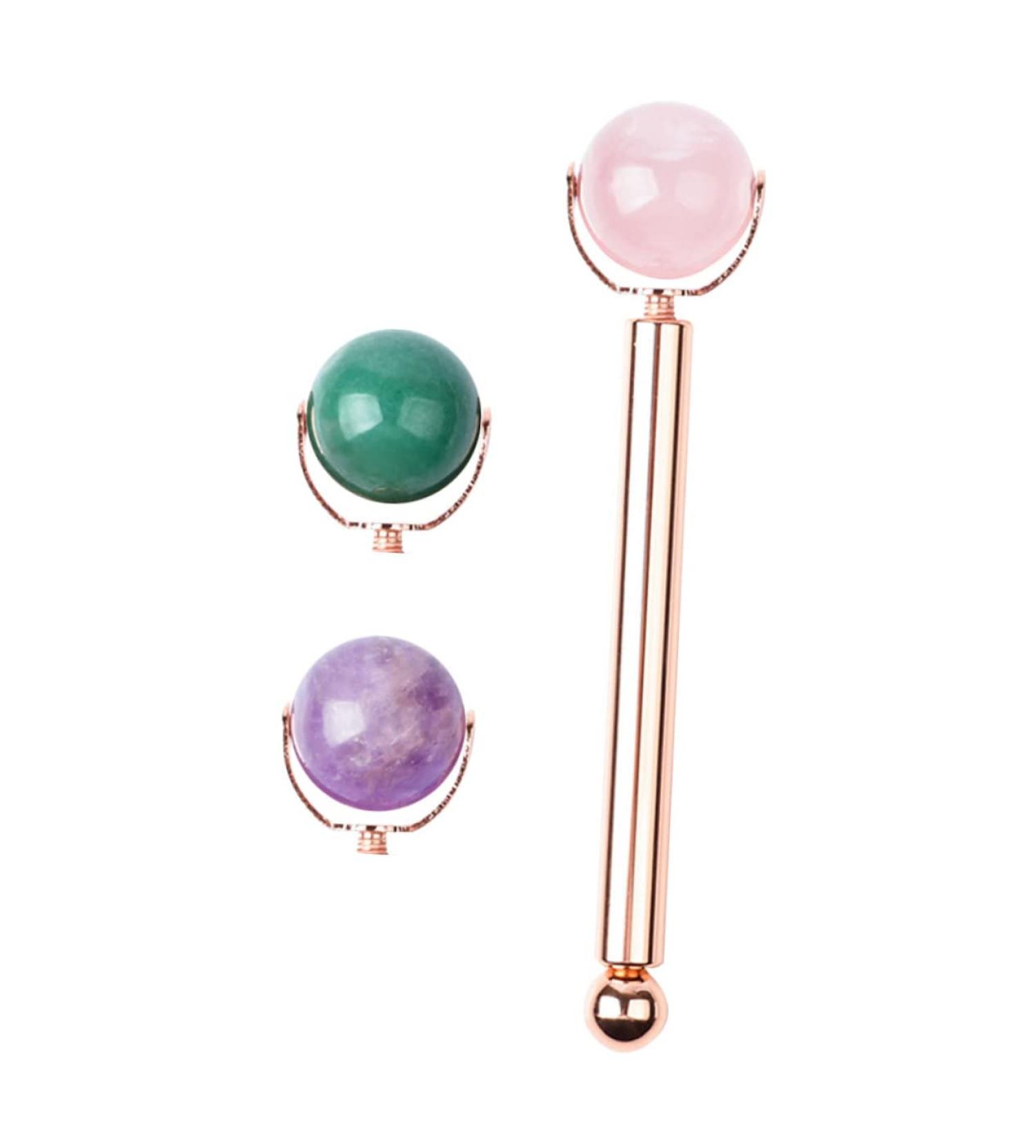 IWOWHERO 1 Pcs Facial Massage Tool Massage Roller Facial Tool Facial Roller Massager Face Massage Tools Face Roller Skin Care Massage Skin Care Tools Face Massager Jade Ball Woman 12.8x2.6x2.6cm Assorted Color - Buy Online on GoSupps.com