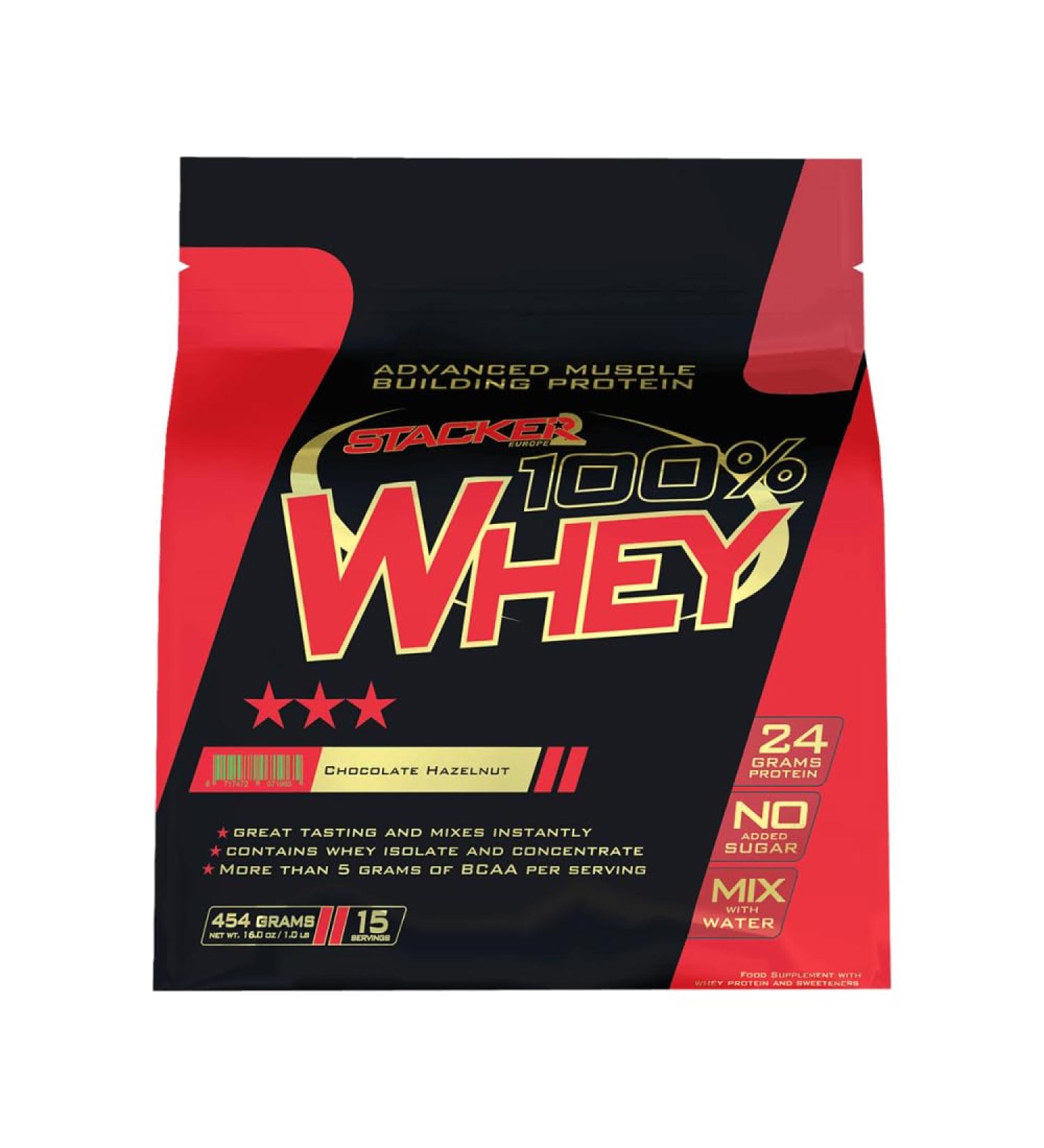 Stacker2 Europe 100% Whey Protein Chocolate Hazelnut 454g - Buy Online on GoSupps.com