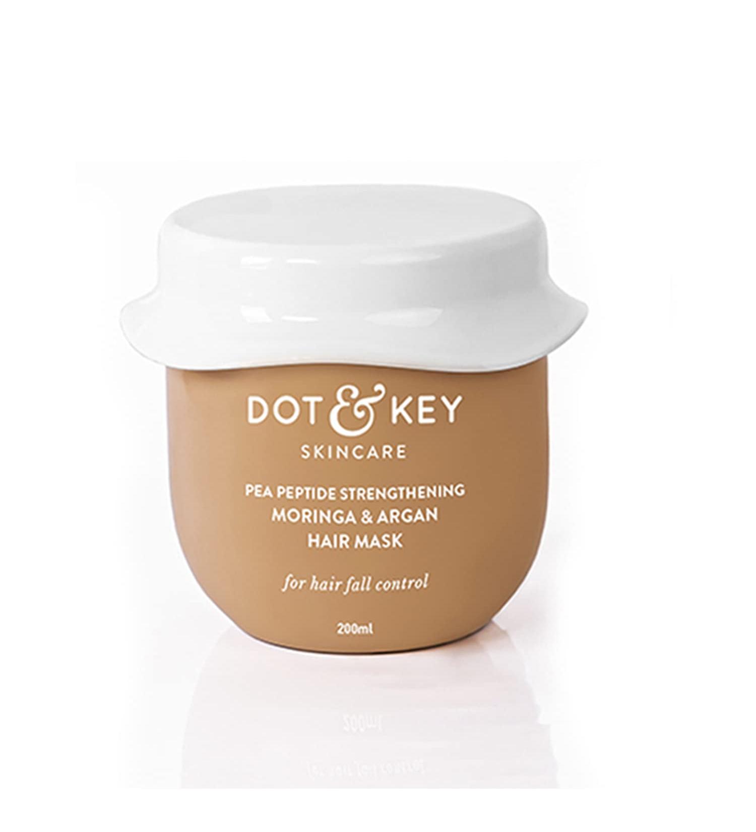 Buy Dot & Key Pea Peptide Strengthening Moringa & Argan Hair Mask - 200ml | International Shipping Available - Buy Online on GoSupps.com