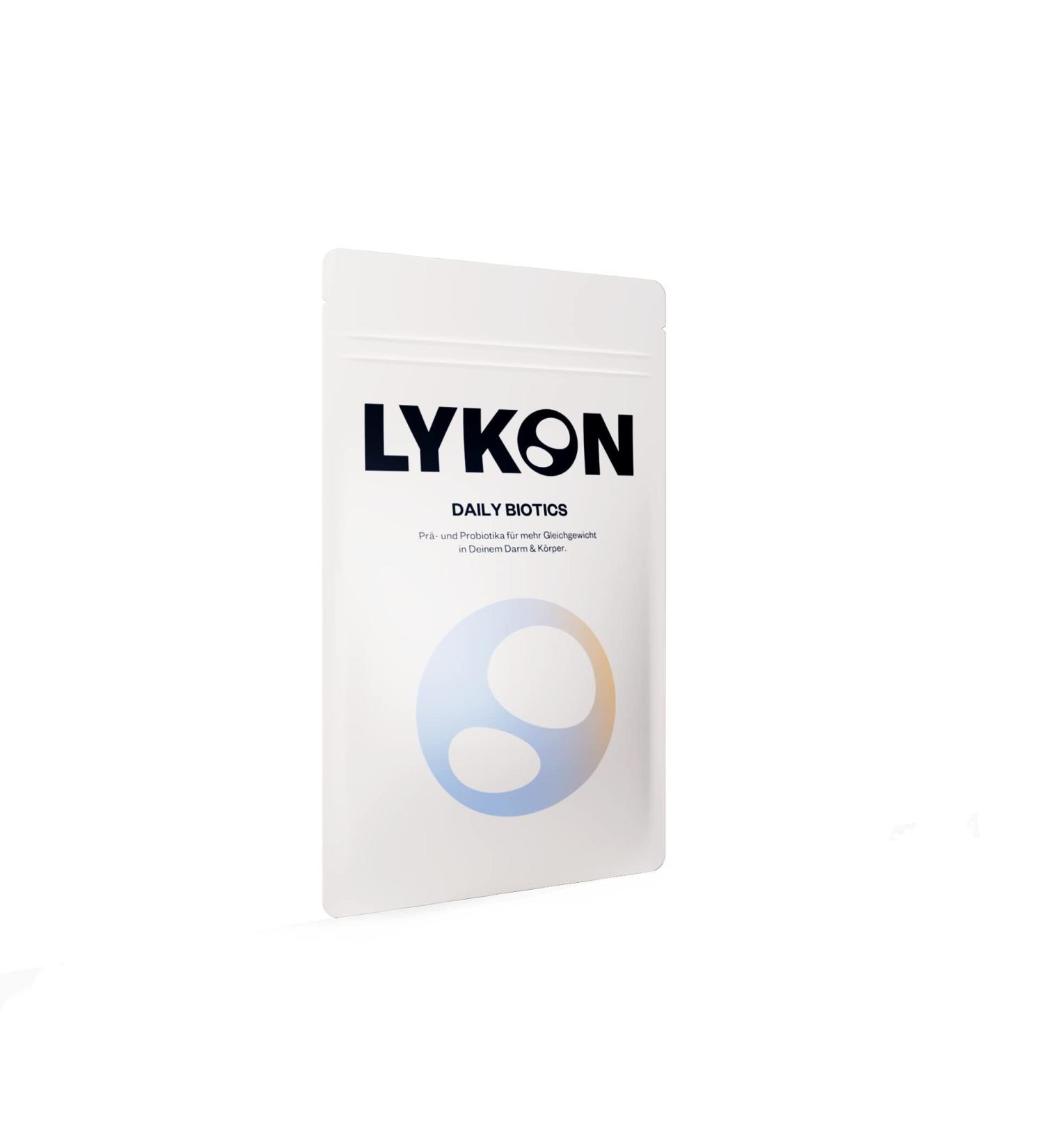 Daily Biotics from Lykon I Darmflora build I 14 bacterial strains with inulin + further fiber and fermented powder from 36 types of fruit and vegetables i 20 billion KBES per capsule