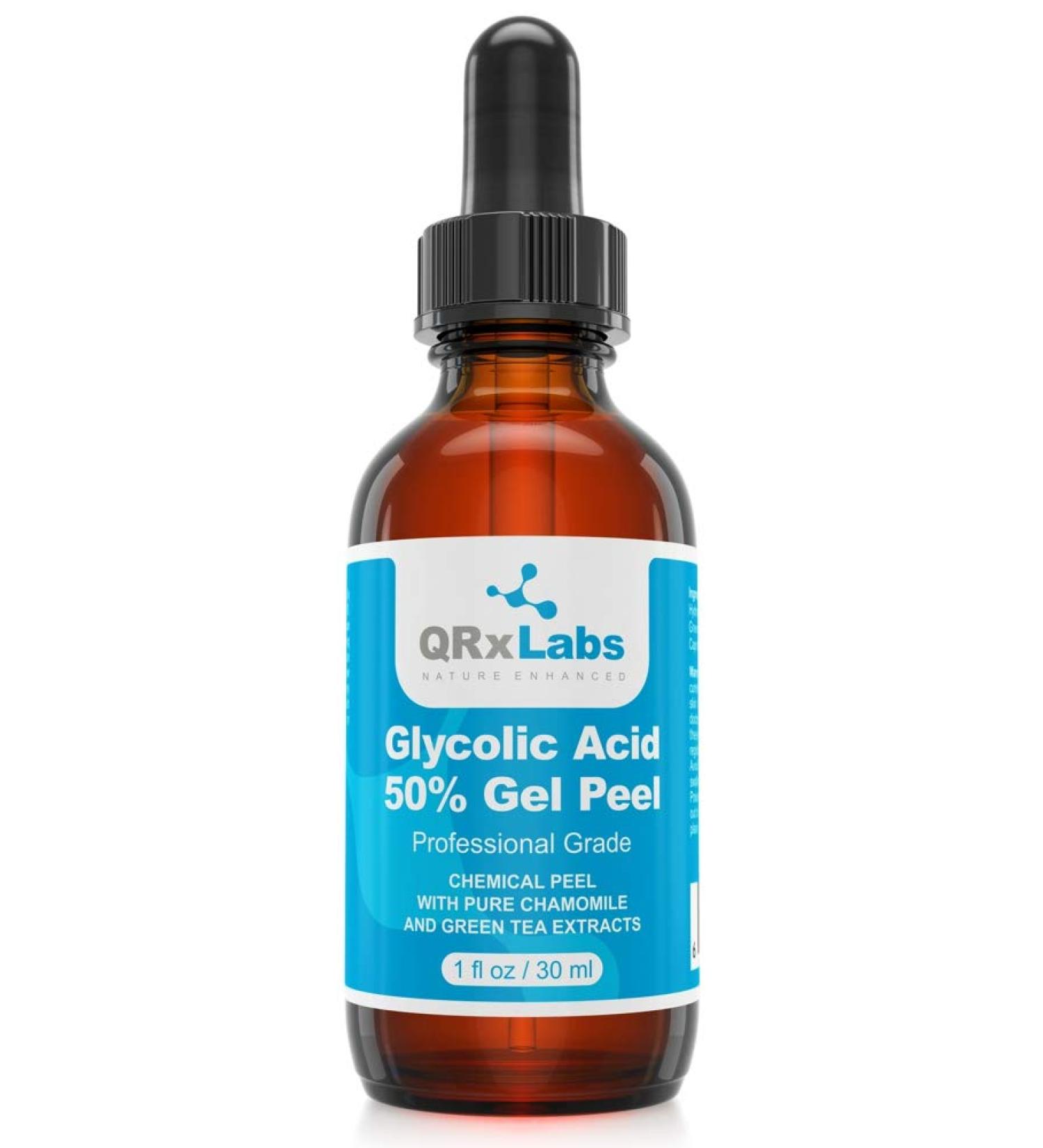 Professional Grade 50% Glycolic Acid Gel Peel with Chamomile & Green Tea - For Acne Scars, Wrinkles, Fine Lines - 1 fl oz - Buy Online on GoSupps.com