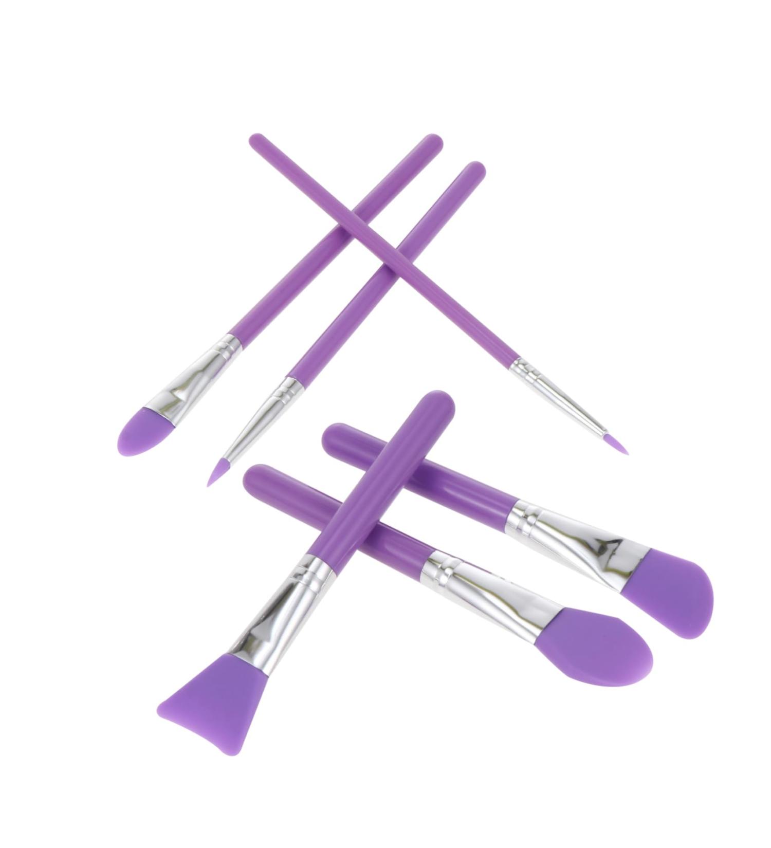WOFASHPURET Facial Mud Applicator Brush Cosmetic Tools 15.5x3cm Purple - Buy Online on GoSupps.com
