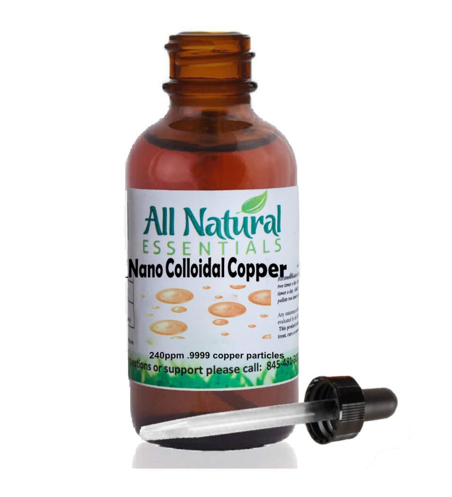 Buy Colloidal Copper Liquid Supplement - Natural 240ppm Nano Colloidal Minerals 2oz - Kosher Certified for Adults Kids & Men & Women - Buy Online on GoSupps.com