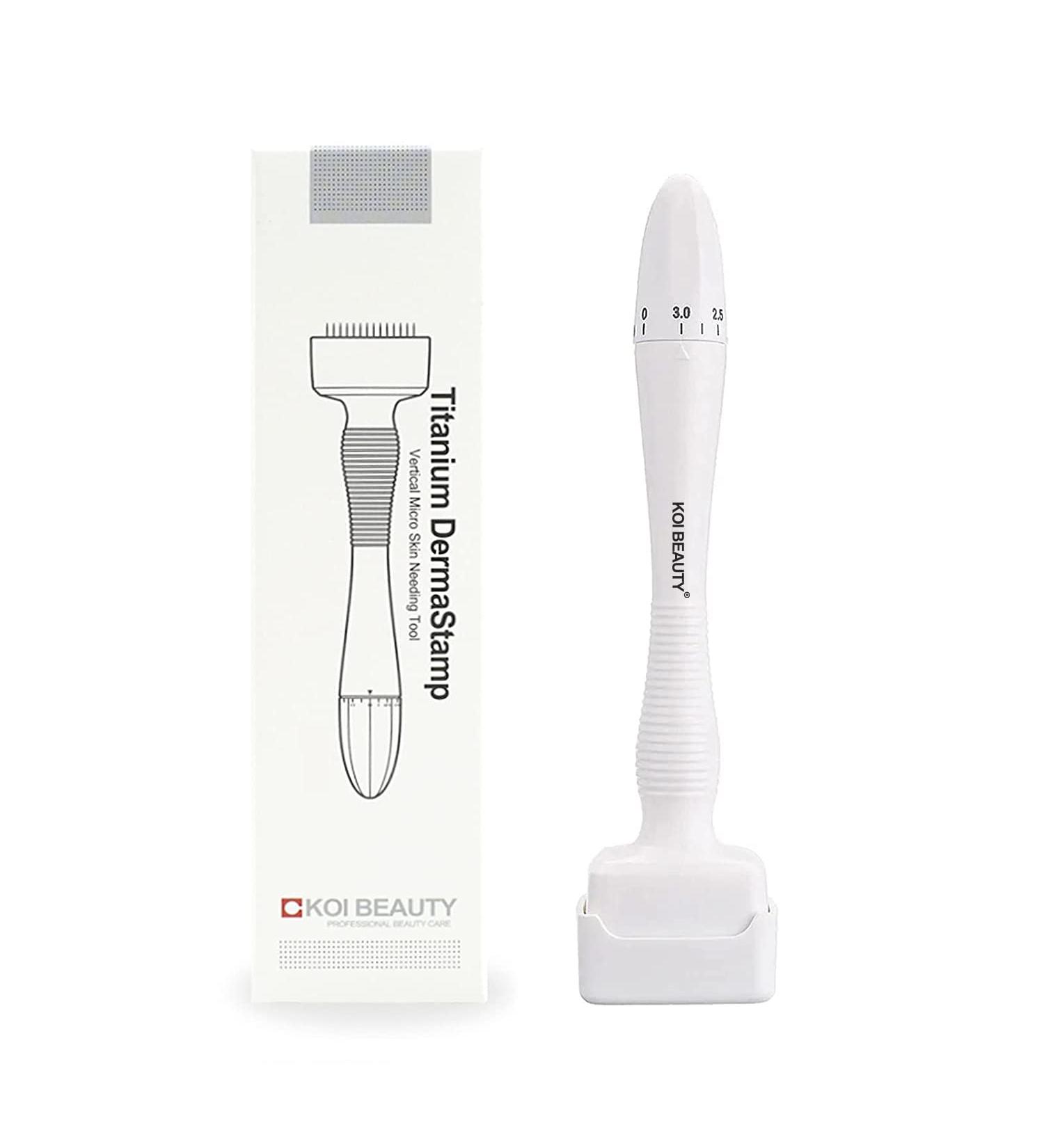 Koi Beauty Professional Derma Stamp Microneedling Pen - Adjustable Titanium Microneedle Roller for Facial and Body Hair Growth - Basic Version - Buy Online on GoSupps.com