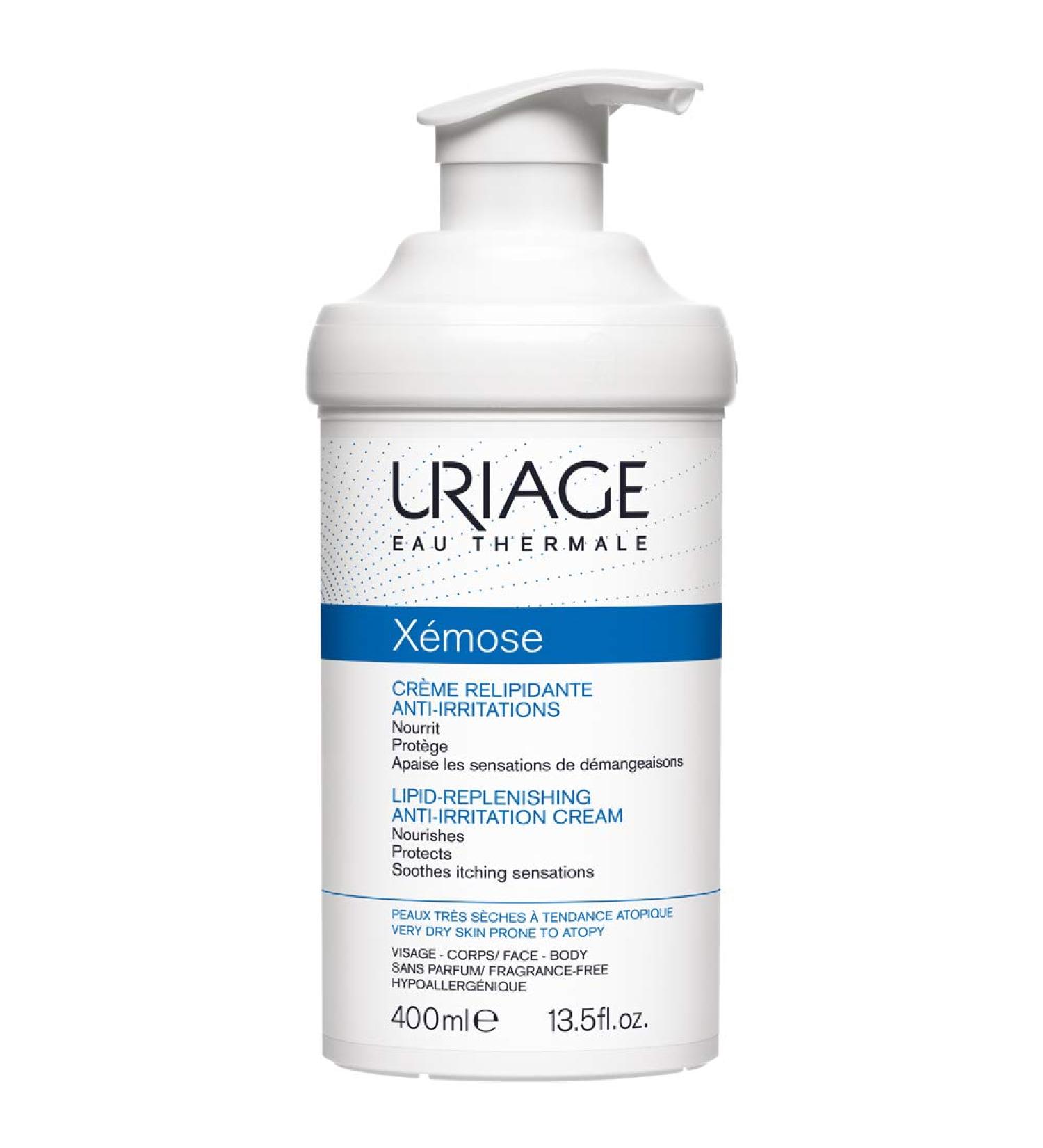 Uriage Xemose Fragrance-Free Lipid-Replenishing Cream 13.5 fl oz - Anti-Irritation Moisturizer - Buy Online on GoSupps.com