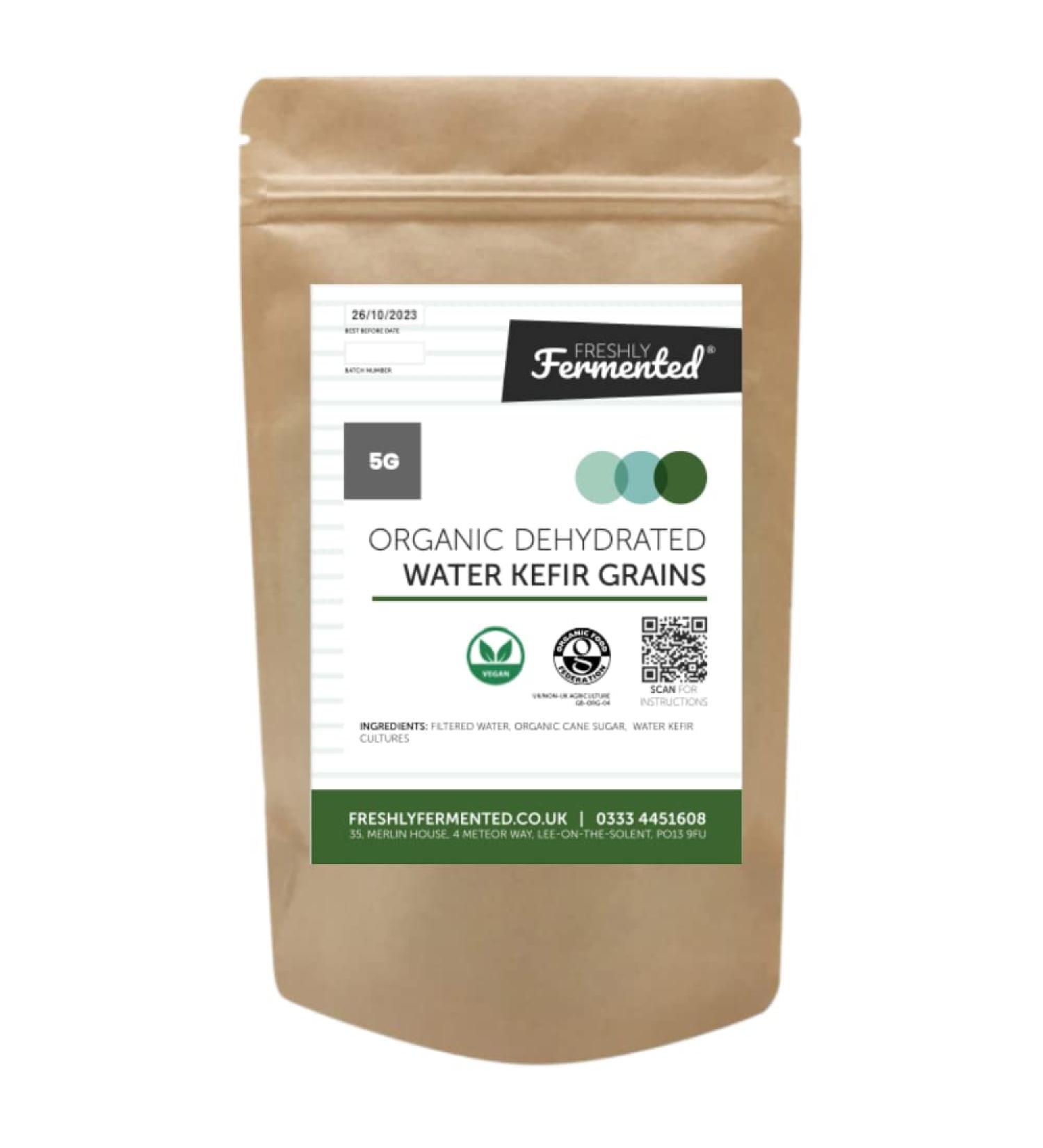 Certified Organic Dehydrated Water Kefir Grains