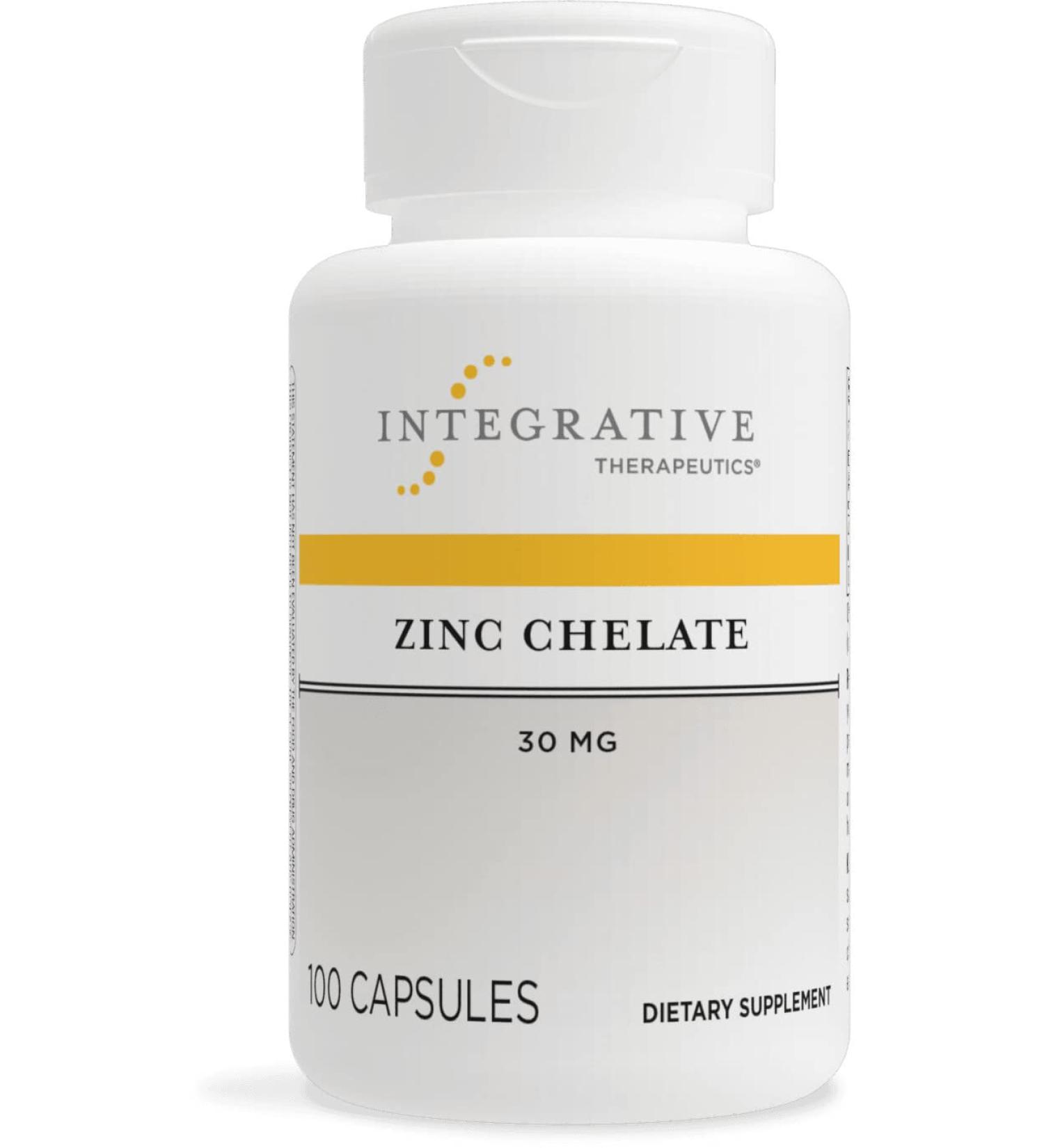 Integrative Therapeutics Zinc Chelate Supplement - Immune Support - 100 Capsules - Buy Online on GoSupps.com