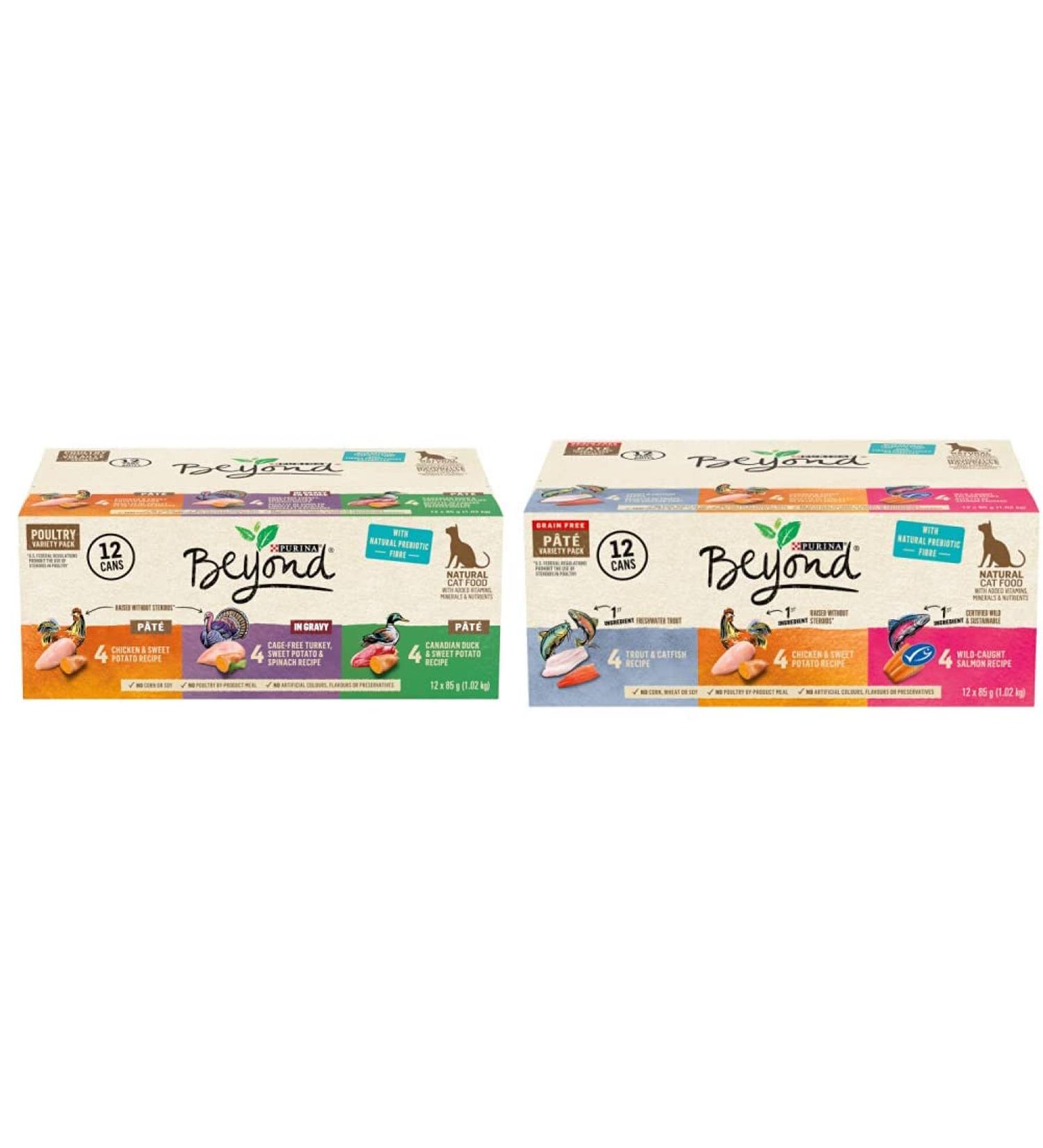 Beyond Grain Free Natural Wet Cat Food Poultry P t Variety Pack (24 Cans) | Grain Free + Made without Corn Wheat or Soy - Buy Online on GoSupps.com