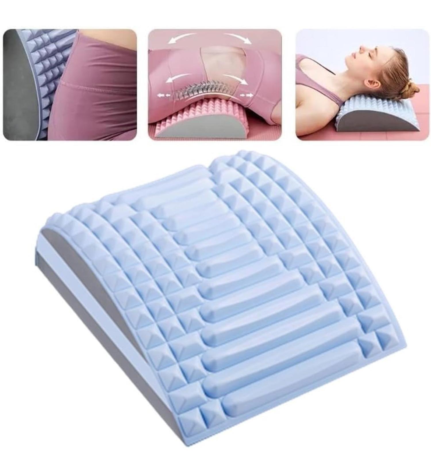 Adjustable Backer & Neck Massager | Spinal Stretcher for Pain Relief | Blue Neck Brick for Lower Back Relief - Shop Now! - Buy Online on GoSupps.com