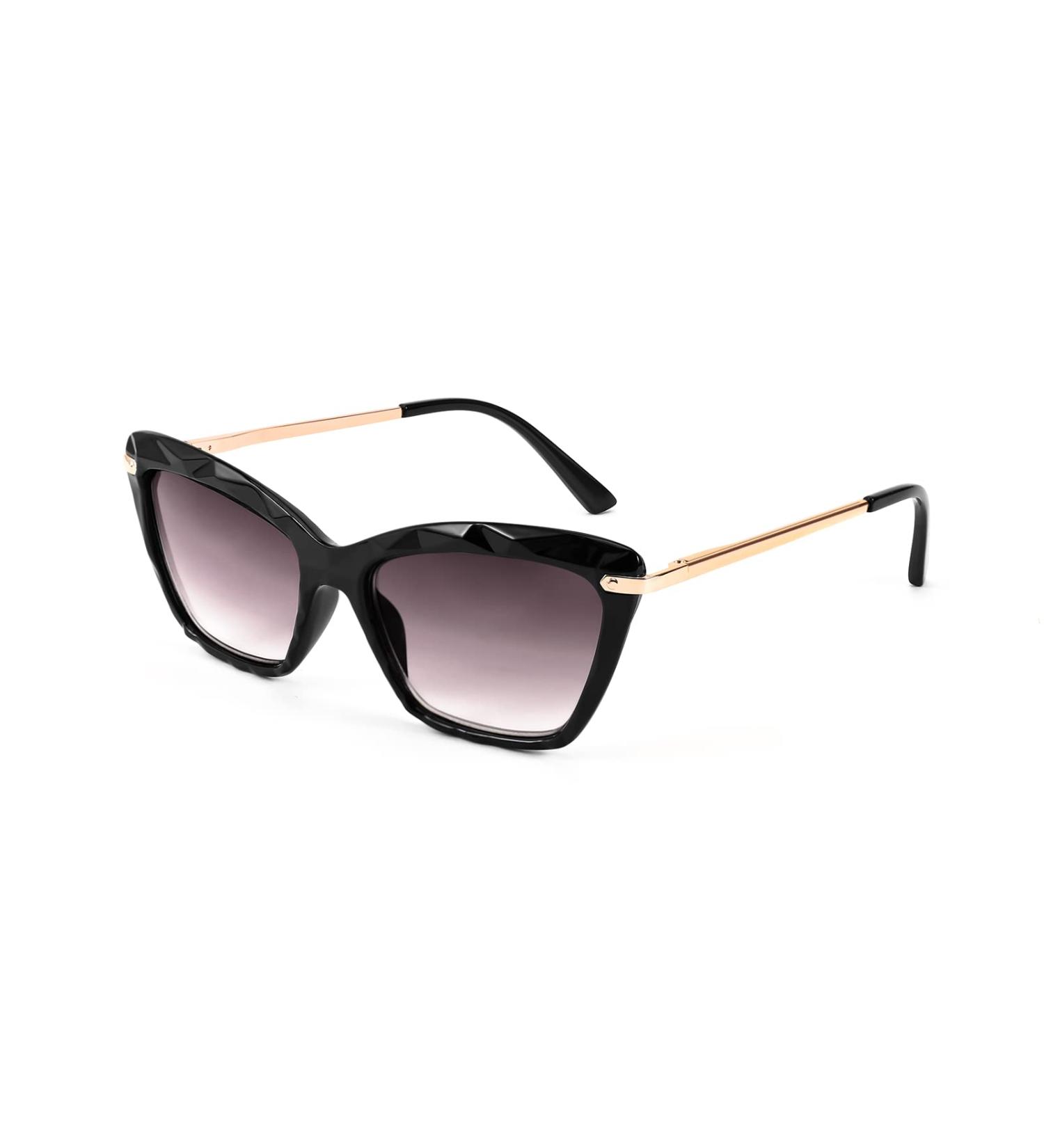FEISEDY Vintage Cat Eye Reading Sunglasses - Women s Sun Readers with Full Lens & Spring Hinges - B2896 Black 2.0x - Buy Online on GoSupps.com