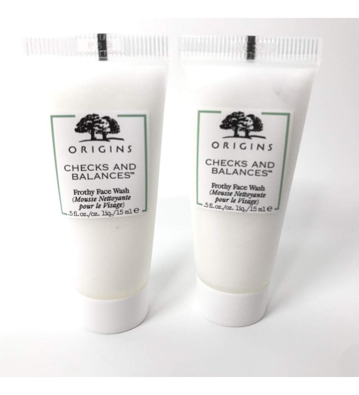 Origins Checks and Balances Frothy Face Wash  Travel Size 15ml x 2  30ml / 1oz
