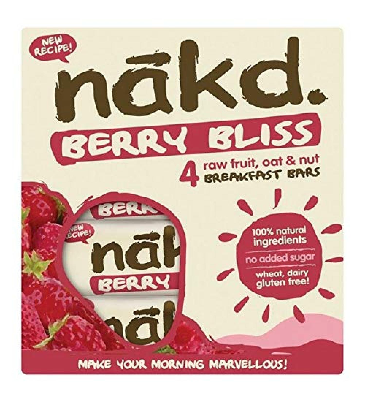 Nakd 2x Nakd Fruit-Free Berry Happiness Oat and Nut Multipack 4 x 30g