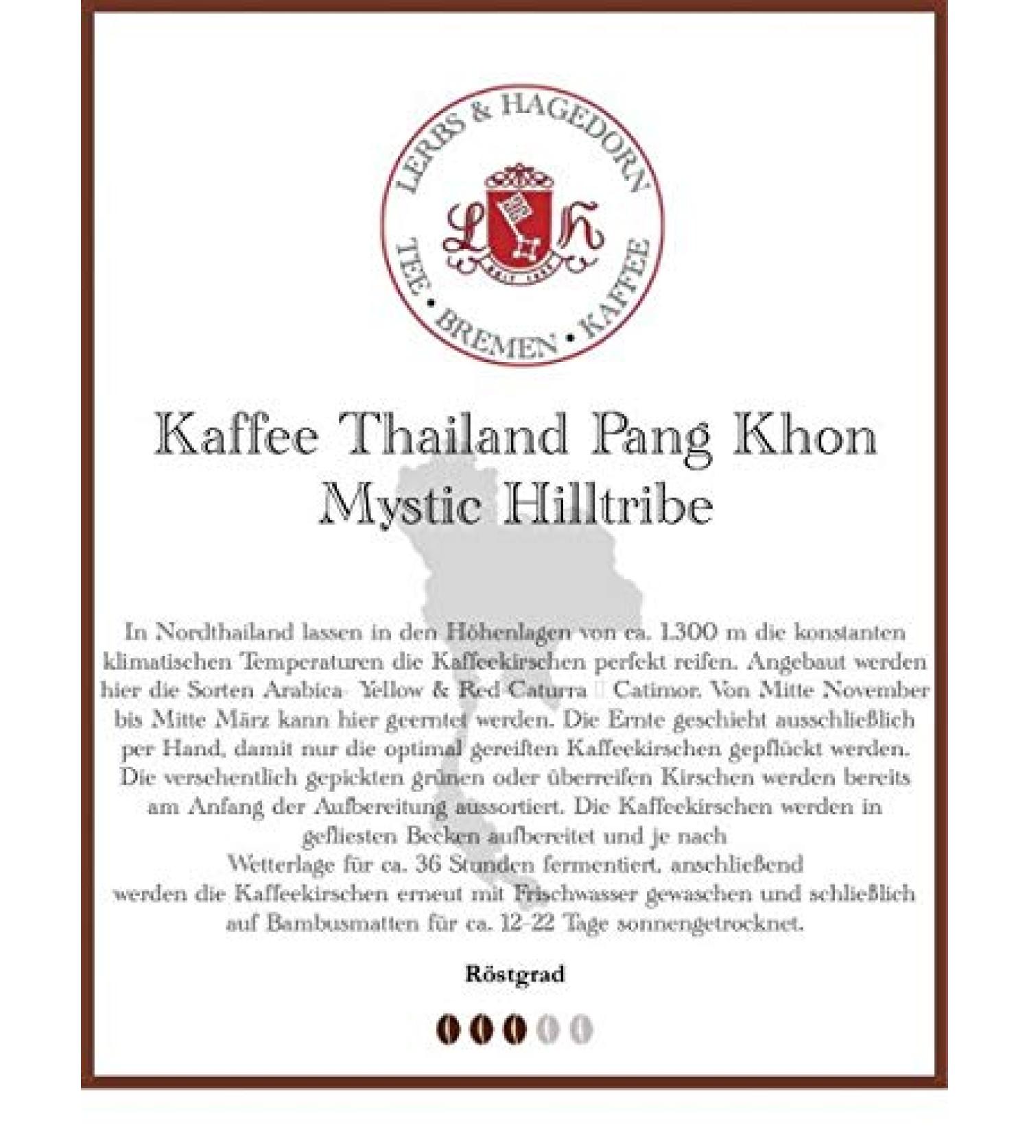 Lerbs & Hagedorn Thailand Pang Khon Mystic Hilltribe Coffee 1 kg