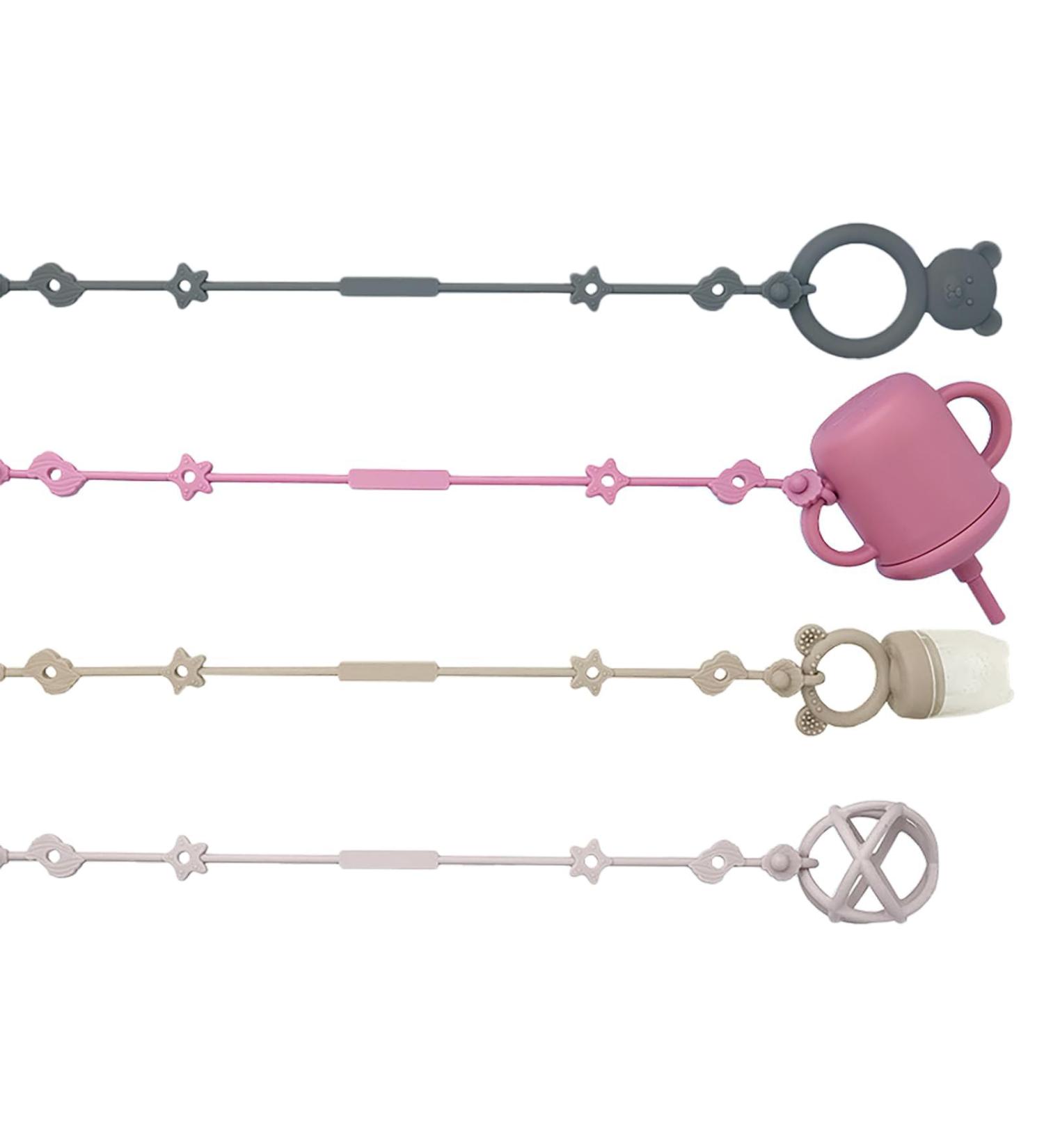 Buy BPA-Free Silicone Baby Toys & Pacifier Chains | Cup Catcher & Seat Belt Accessories for Strollers & Car Seats - Buy Online on GoSupps.com