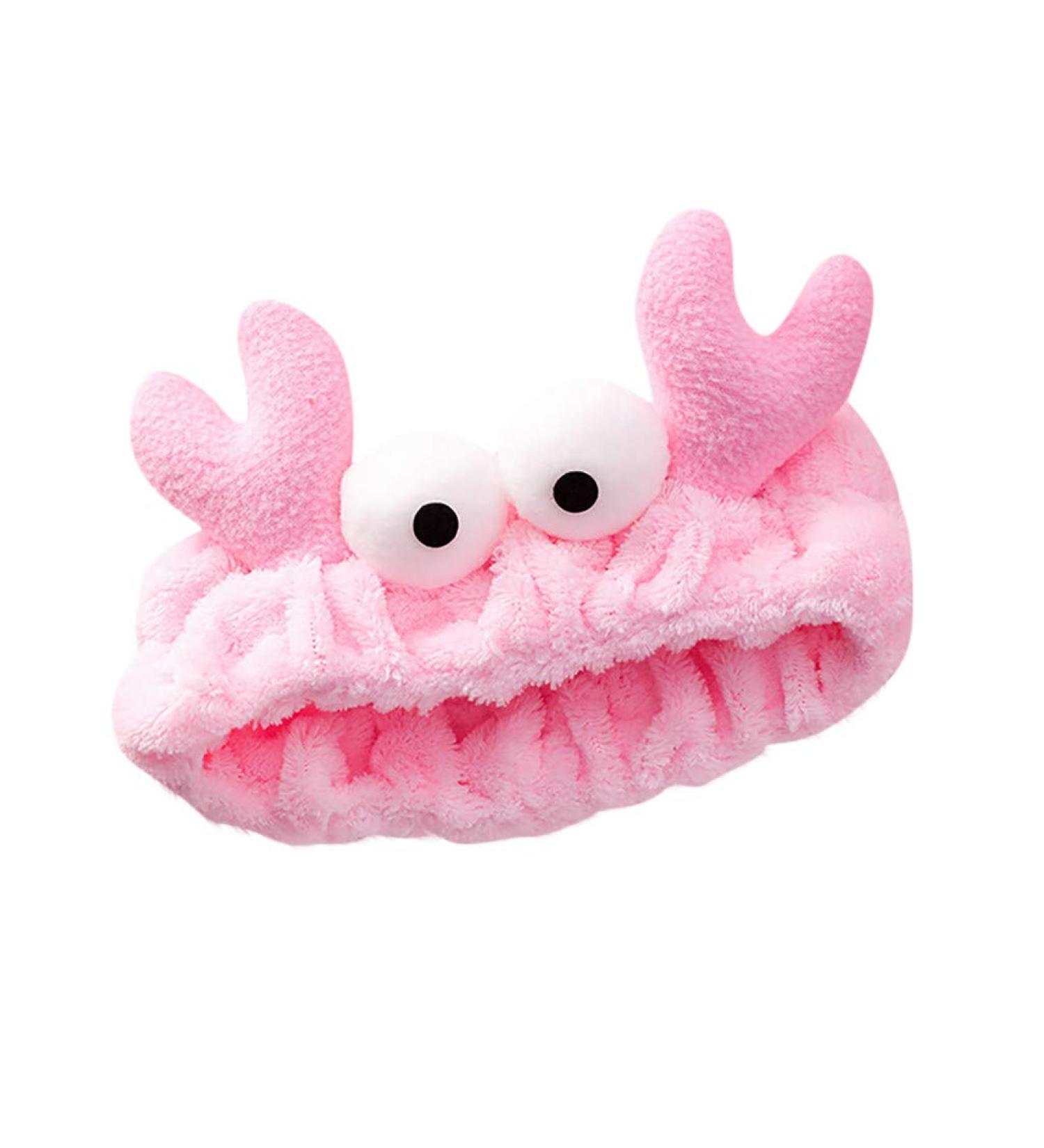 95Scloud hair band Cartoon headband make-up super soft cosmetics hair band hair band hair accessories hair tires for facewear spa facial cleaning facial care make-up (pink)