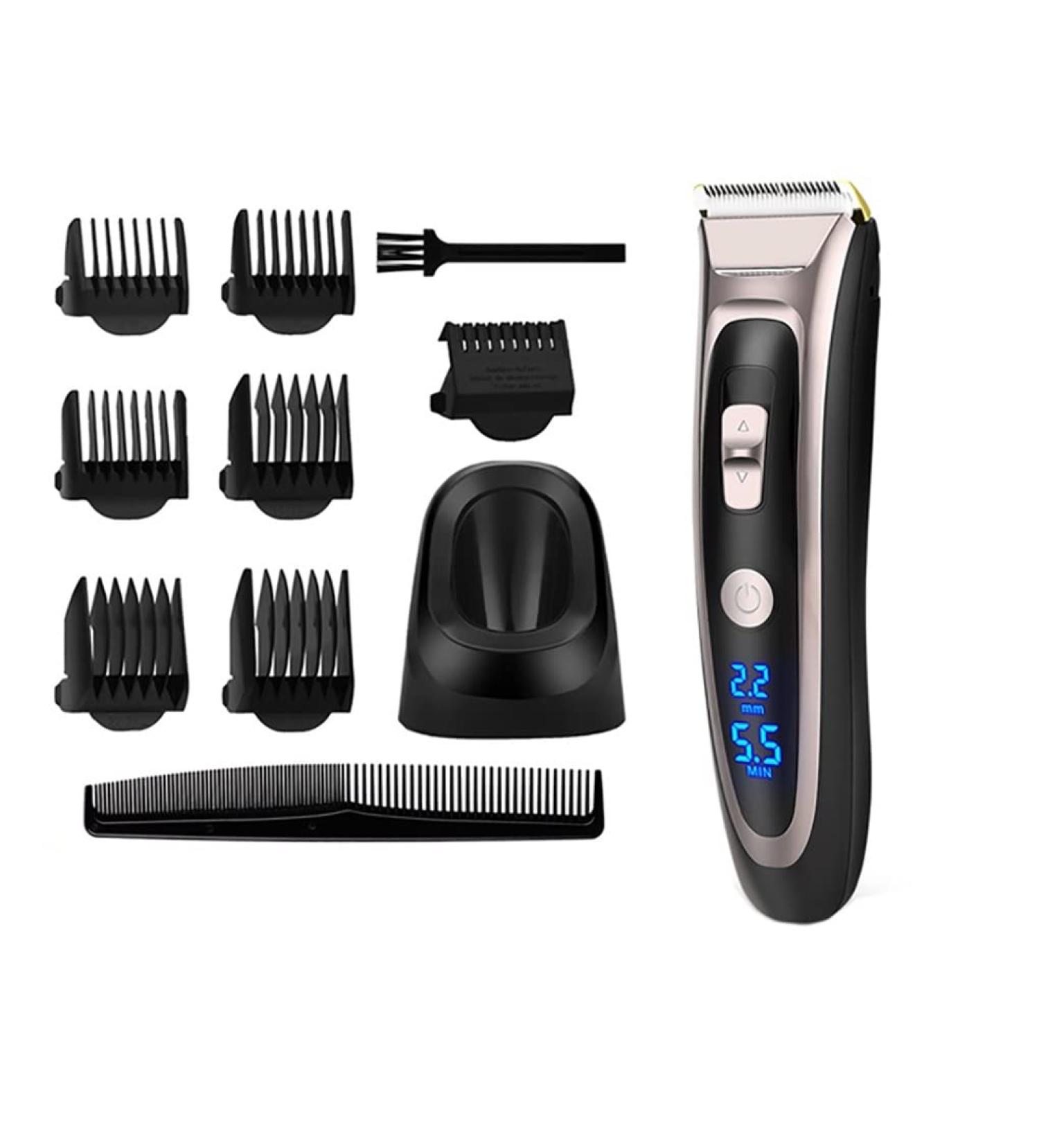 Professional Digital Hair Trimmer - Rechargeable Cordless Hair Clipper for Men | Adjustable Ceramic Blade | International Shipping - Buy Online on GoSupps.com