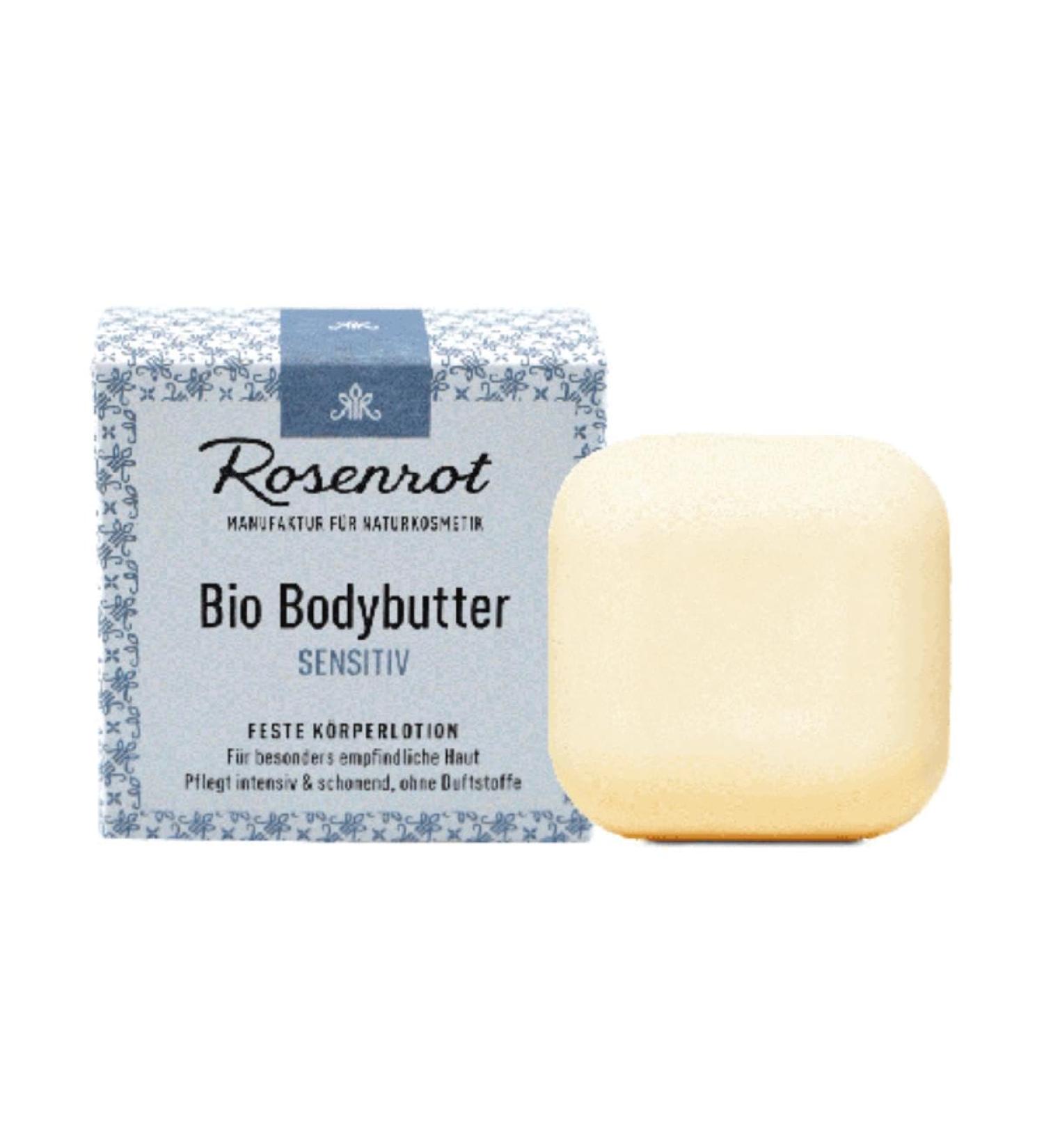 Rose red natural cosmetics - organic body butter - sensitive - 70g - for particularly sensitive skin - maintains intensive & gentle without fragrances