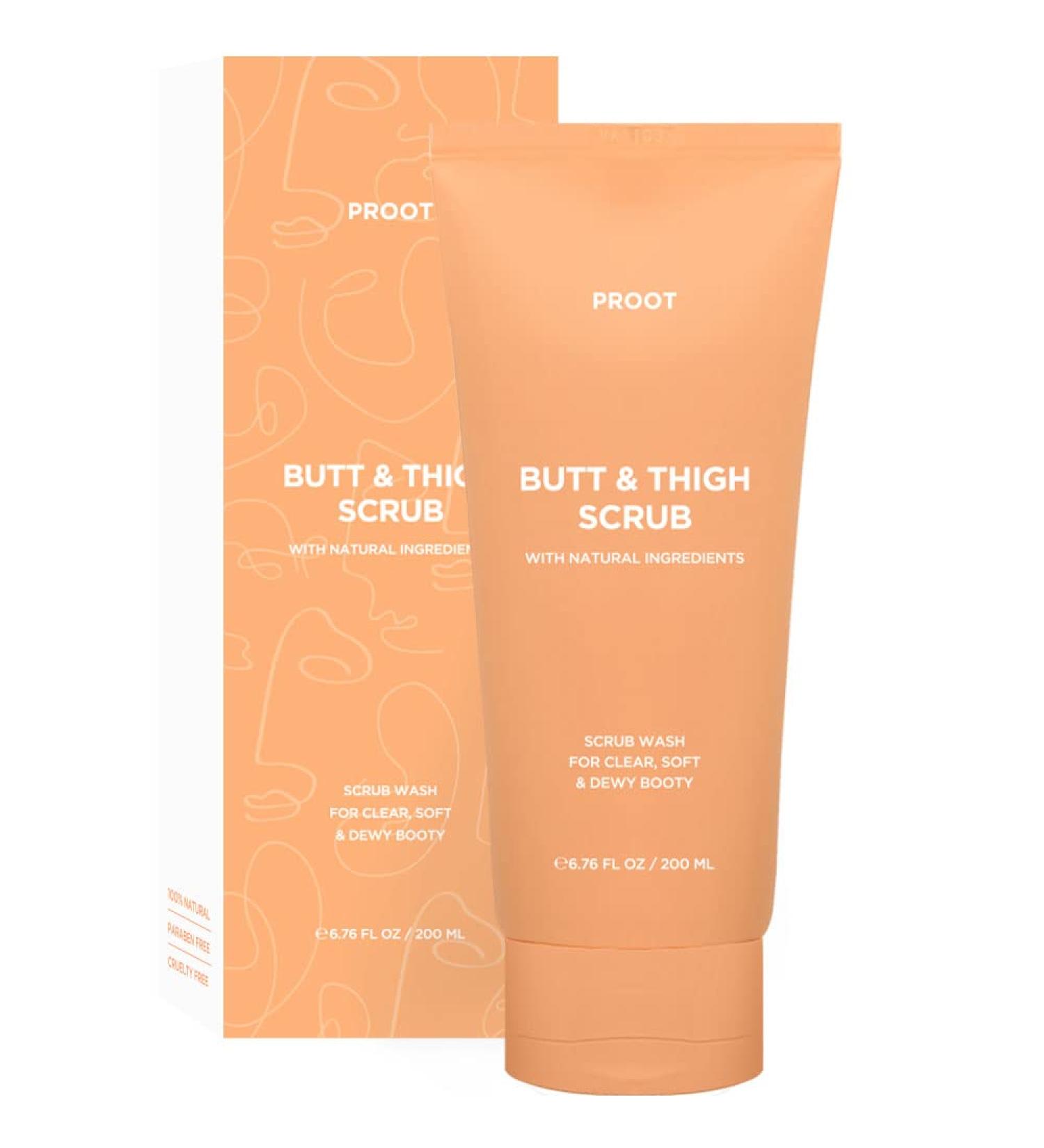 Butt Scrub Wash for Acne, Cellulite, & Ingrown Hair | Exfoliating Body Scrub with Rosemary Extract & Centella Asiatica - Buy Online on GoSupps.com