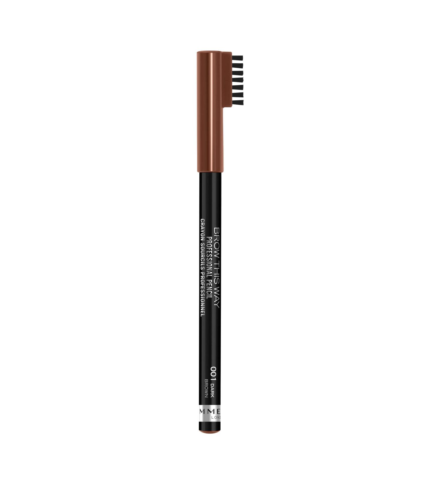 Rimmel Professional Eyebrow Pencil with Comb No. 001 - Dark Brown | Buy Online | International Shipping Available - Buy Online on GoSupps.com