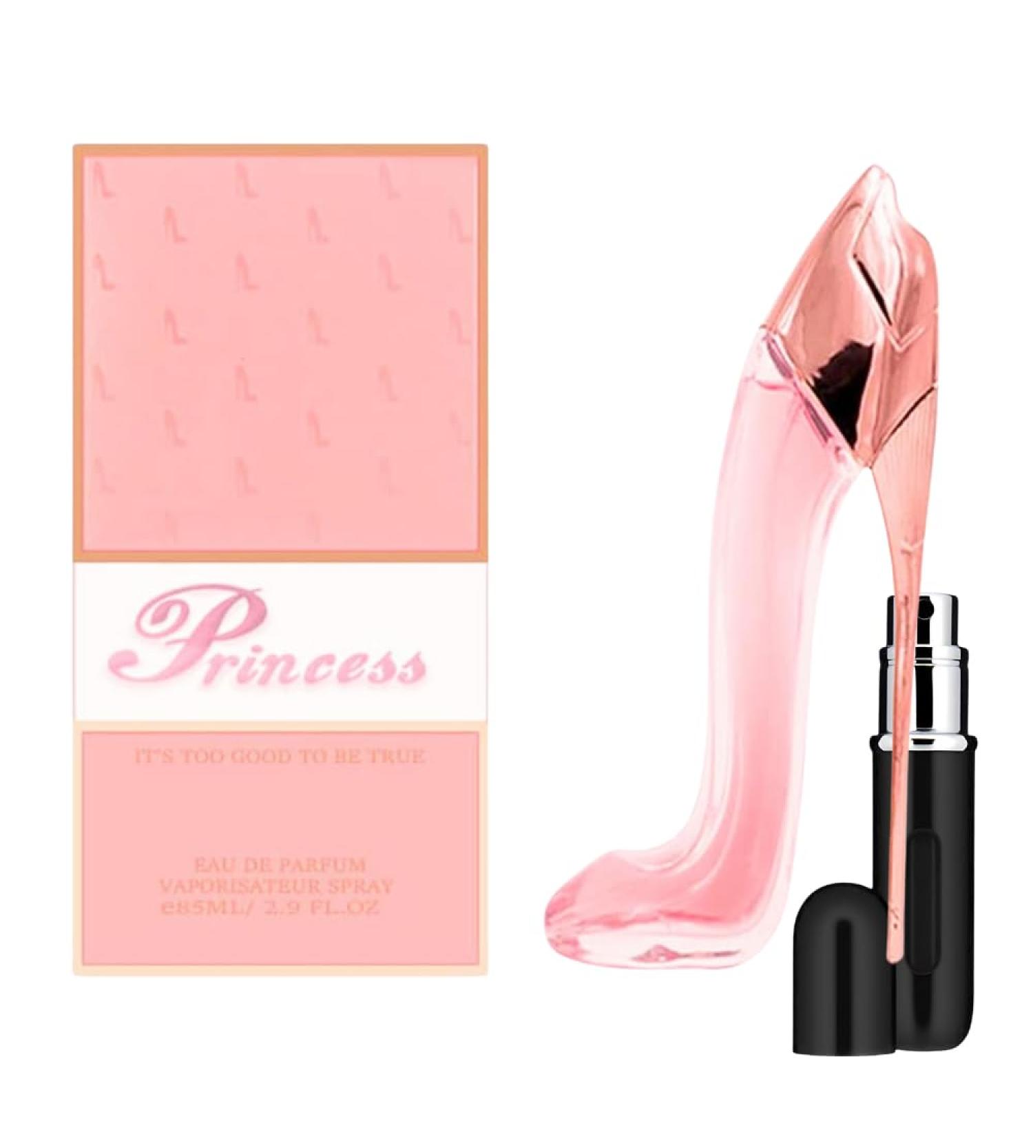 Princess High Heel Eau de Parfum for Women 2.9oz (85ml) Pink + Refillable Travel Atomizer - Buy Online on GoSupps.com