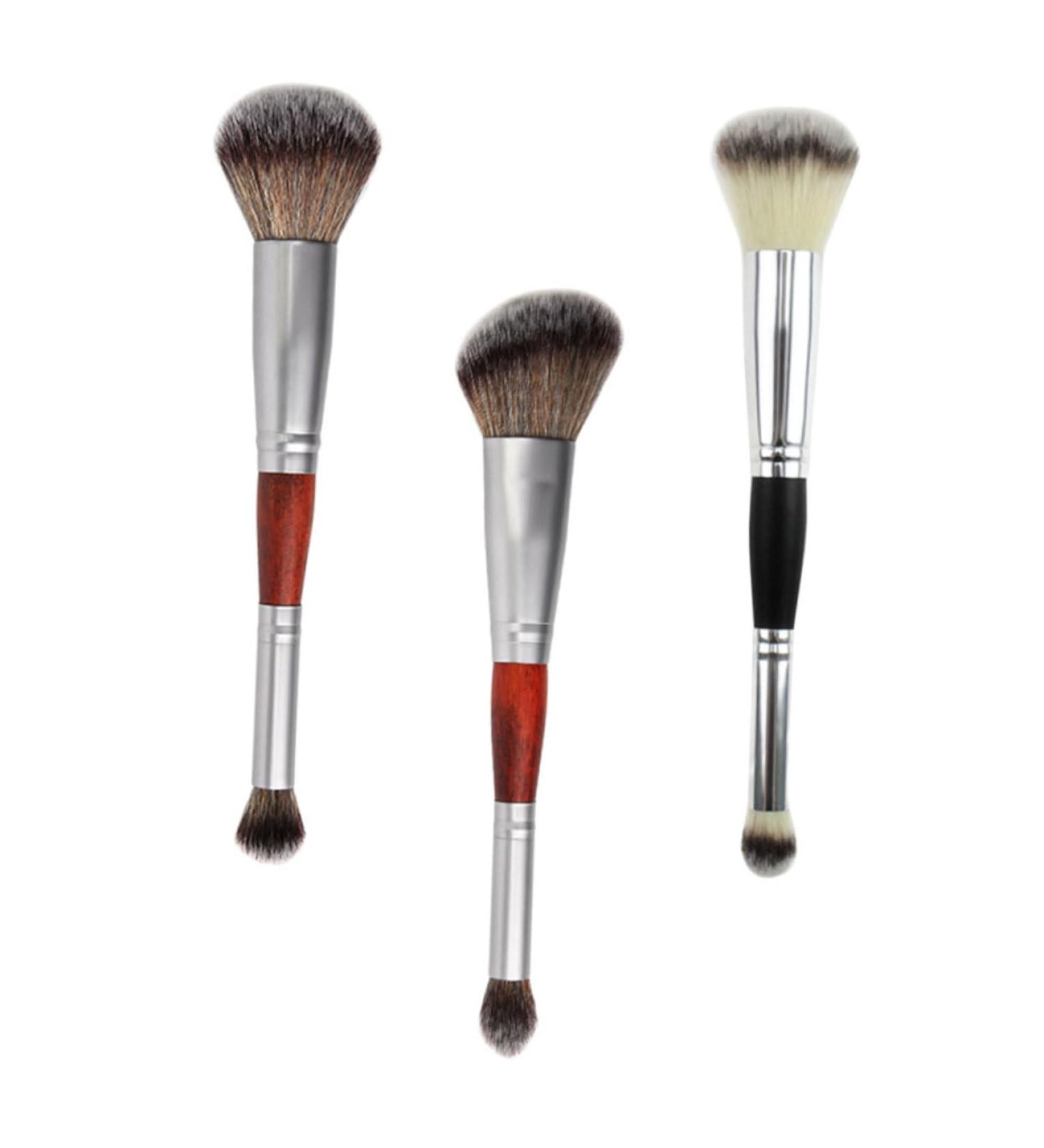 PLAFOPE 3pcs Double-ended Makeup Brush Cosmetic Supplies Cosmetic Brush Blush Brush Artificial Fiber - Buy Online on GoSupps.com