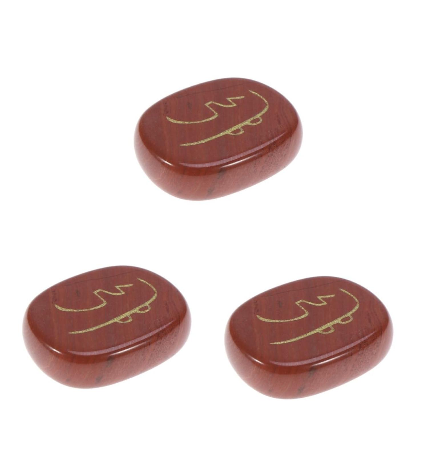 Holibanna Blue Model Foam 3pcs Palm Stone Mini Knit Hats Crystal Stone Pocket Worry Stone Chakra Gemestone Decoration Natural - Buy Online on GoSupps.com