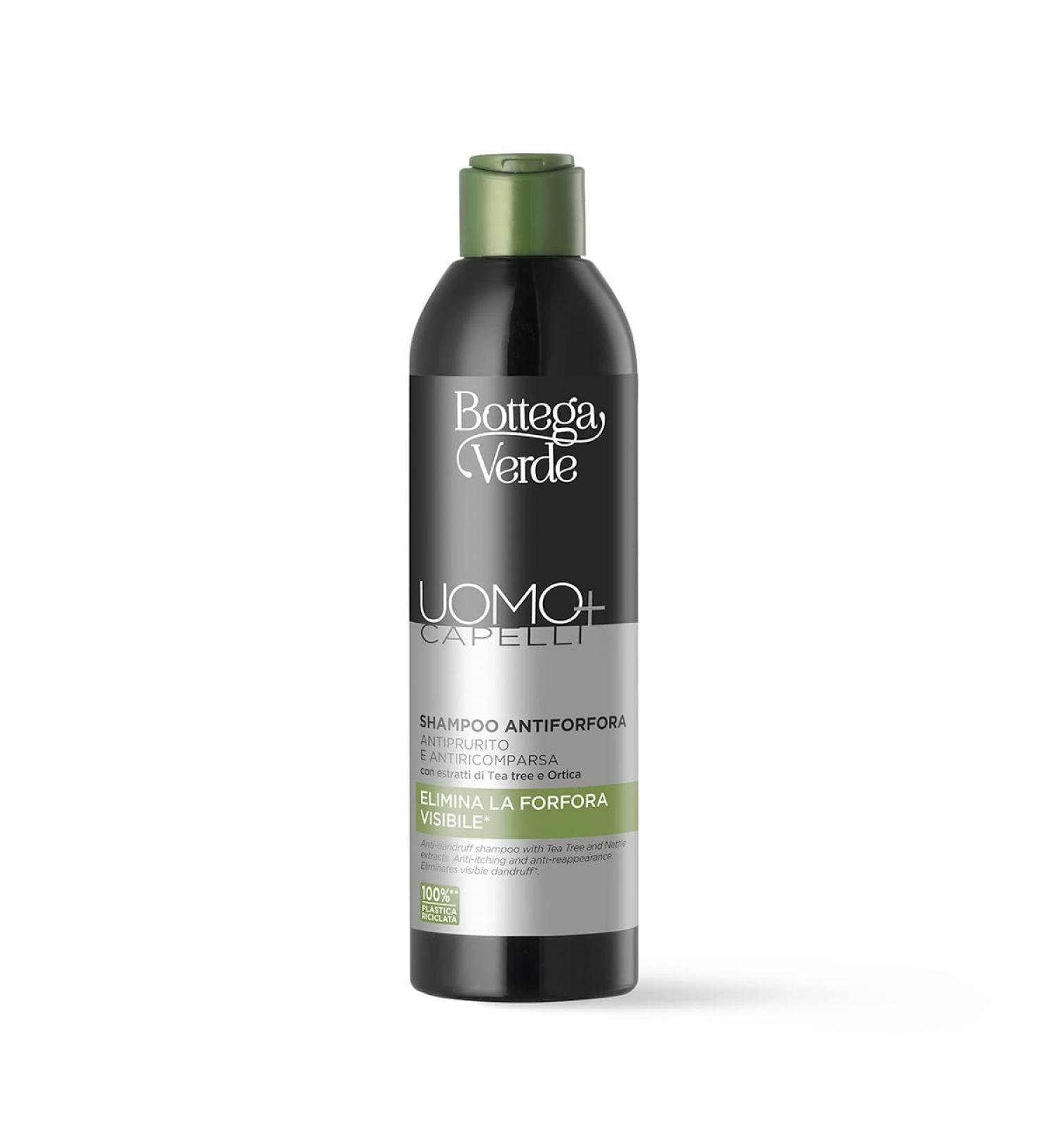 Bottega Verde Bottega Verde MEN+ HAIR - Anti-dandruff shampoo - with tea tree and nettle extracts - antipruritic and anti-reappearance - eliminates visible dandruff* (250 ml).